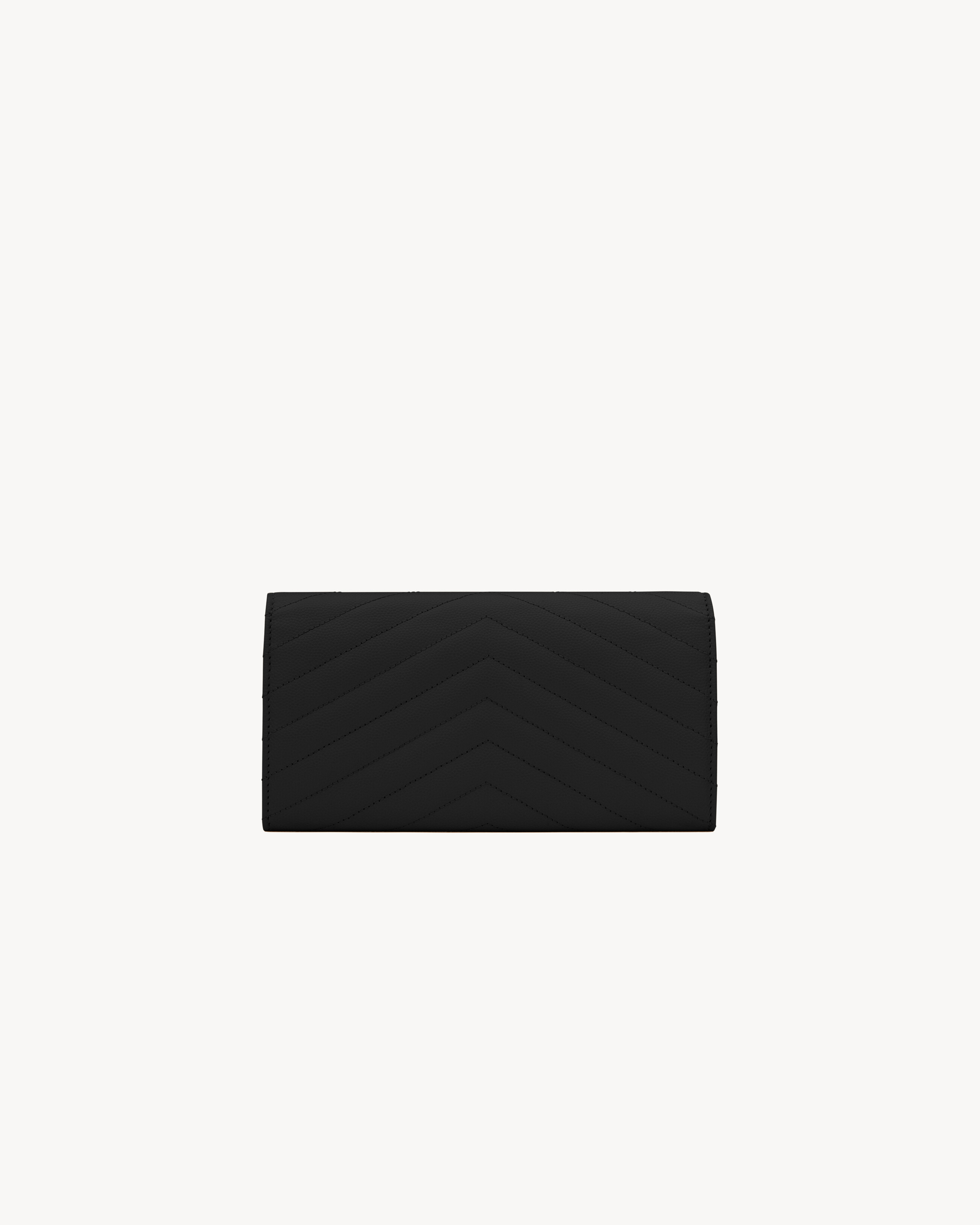 CASSANDRE MATELASSÉ LARGE FLAP WALLET IN GRAIN DE POUDRE LEATHER - 2