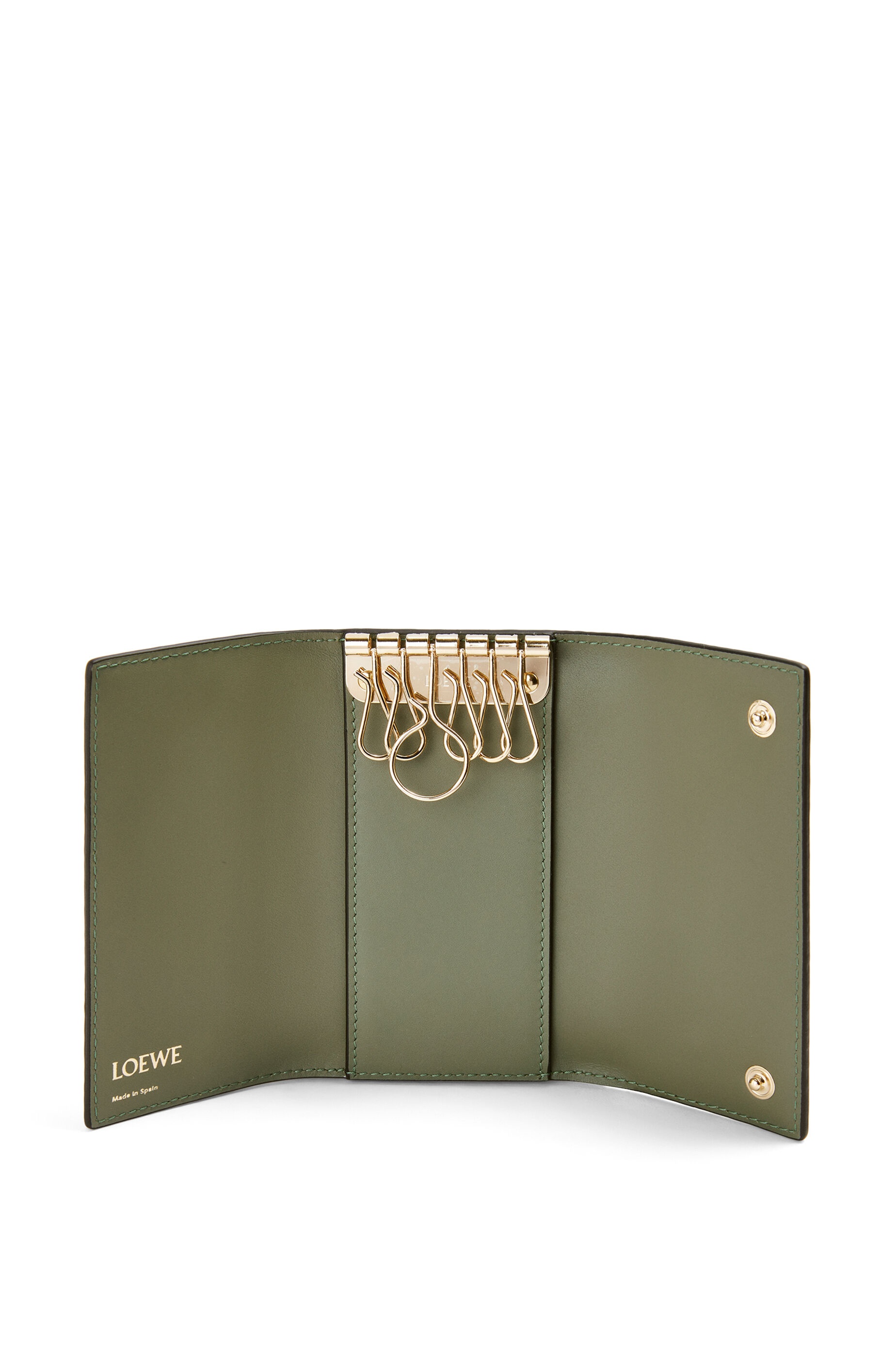 Repeat key case in embossed silk calfskin - 2