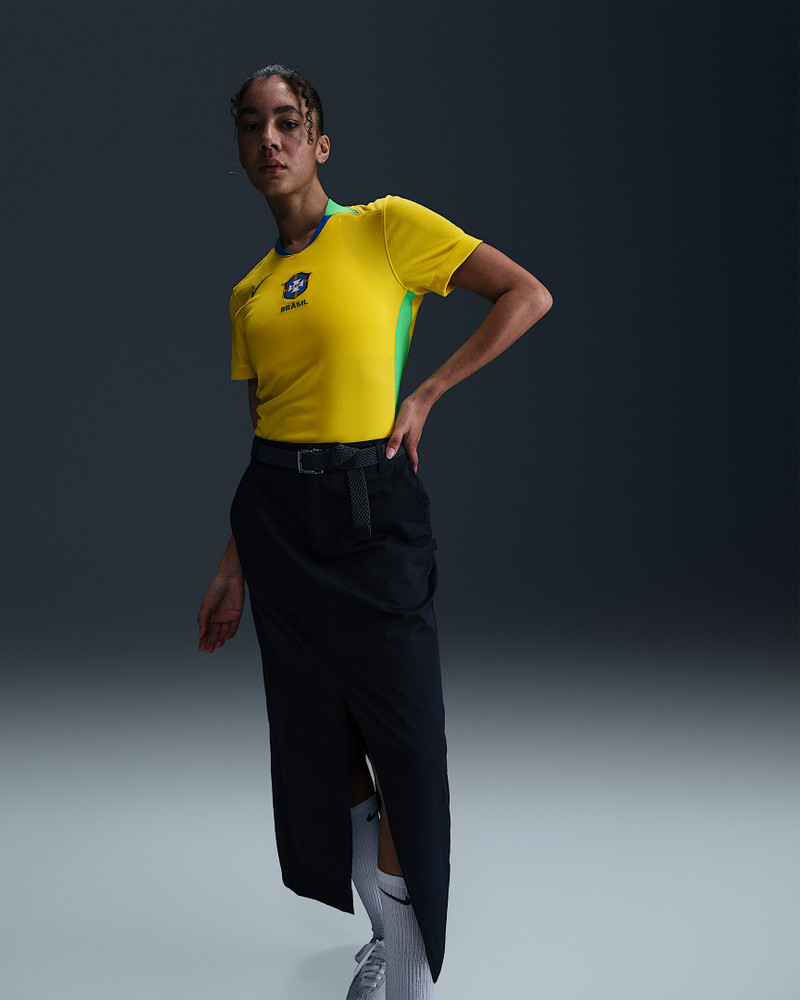 Brazil 2025 Stadium Home (Women's Team) Women's Nike Dri-FIT Soccer Replica Jersey 3