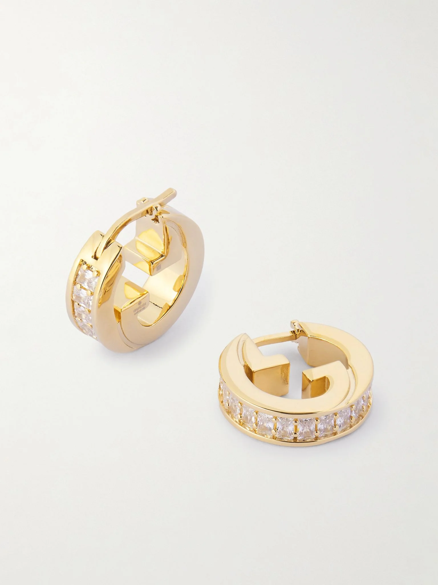 Blondie gold-tone crystal hoop earrings Gold - 1
