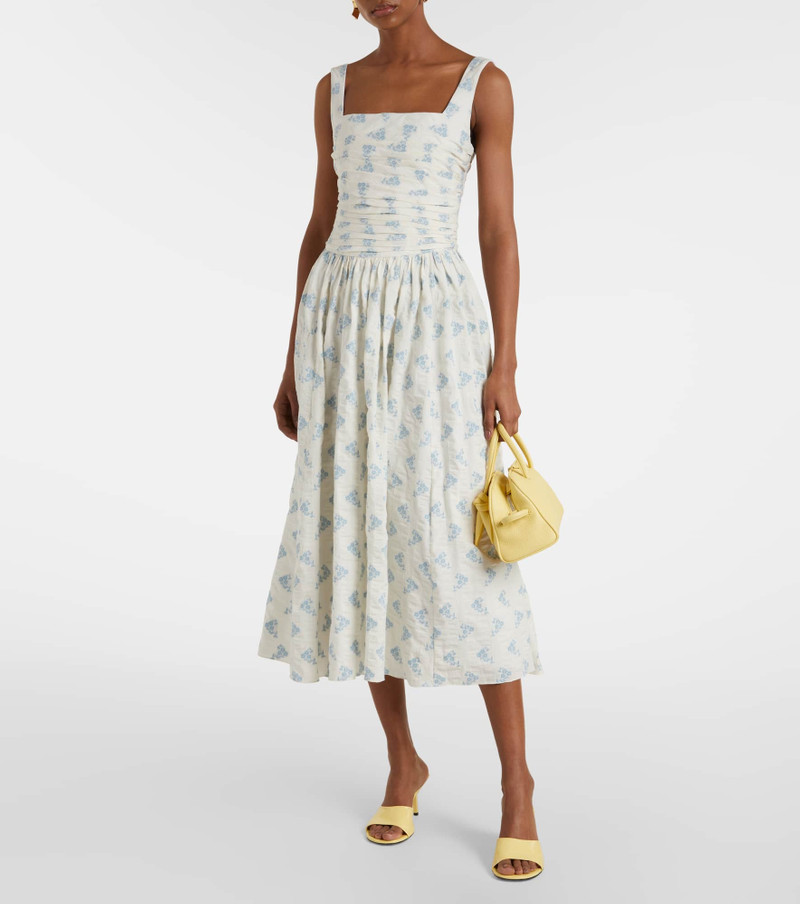 markarian Maeve floral cotton-blend midi dress outlook