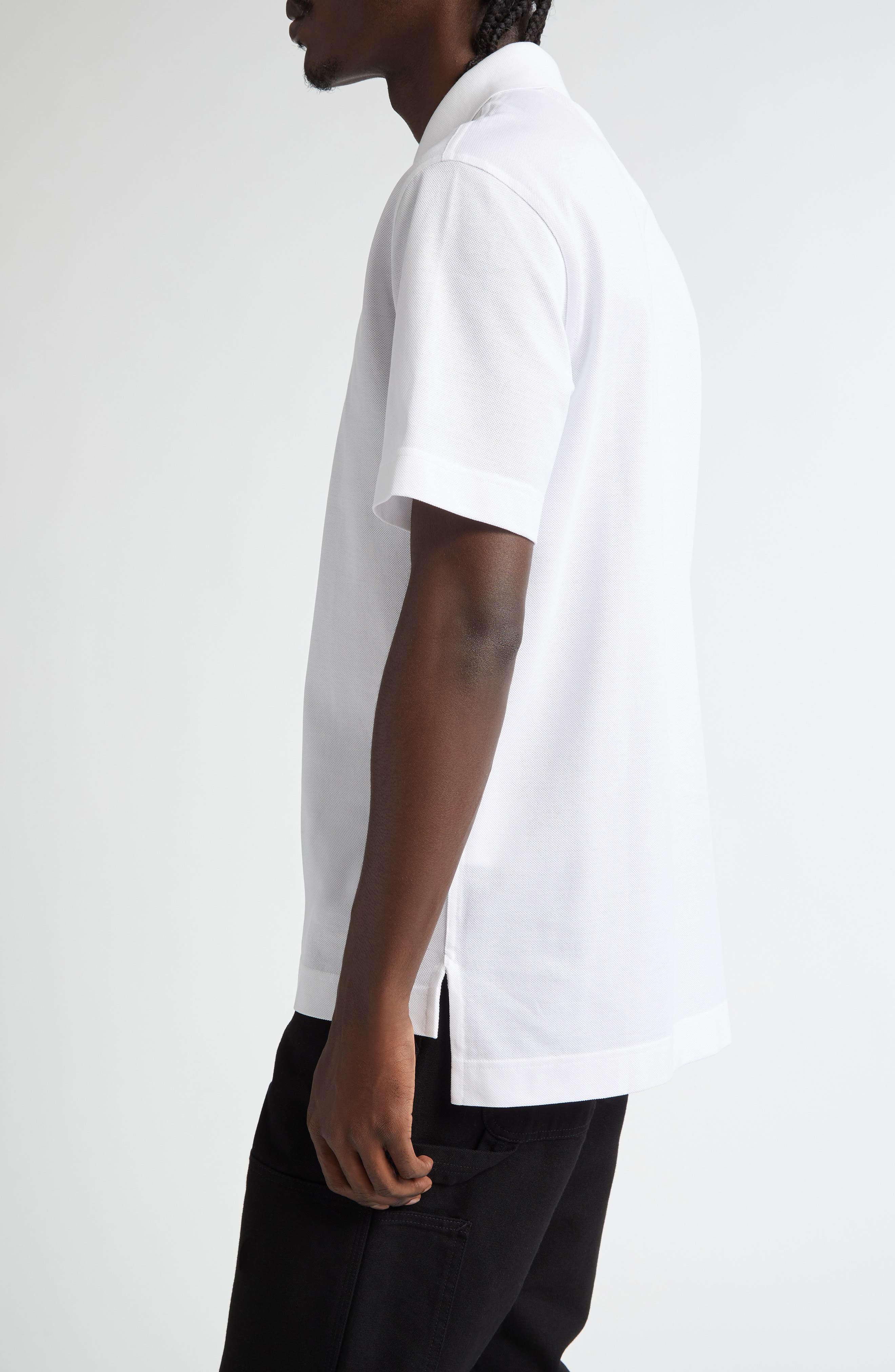 Givenchy Classic Fit 4G Logo Embroidered Cotton Piqué Polo in White at Nordstrom - 3