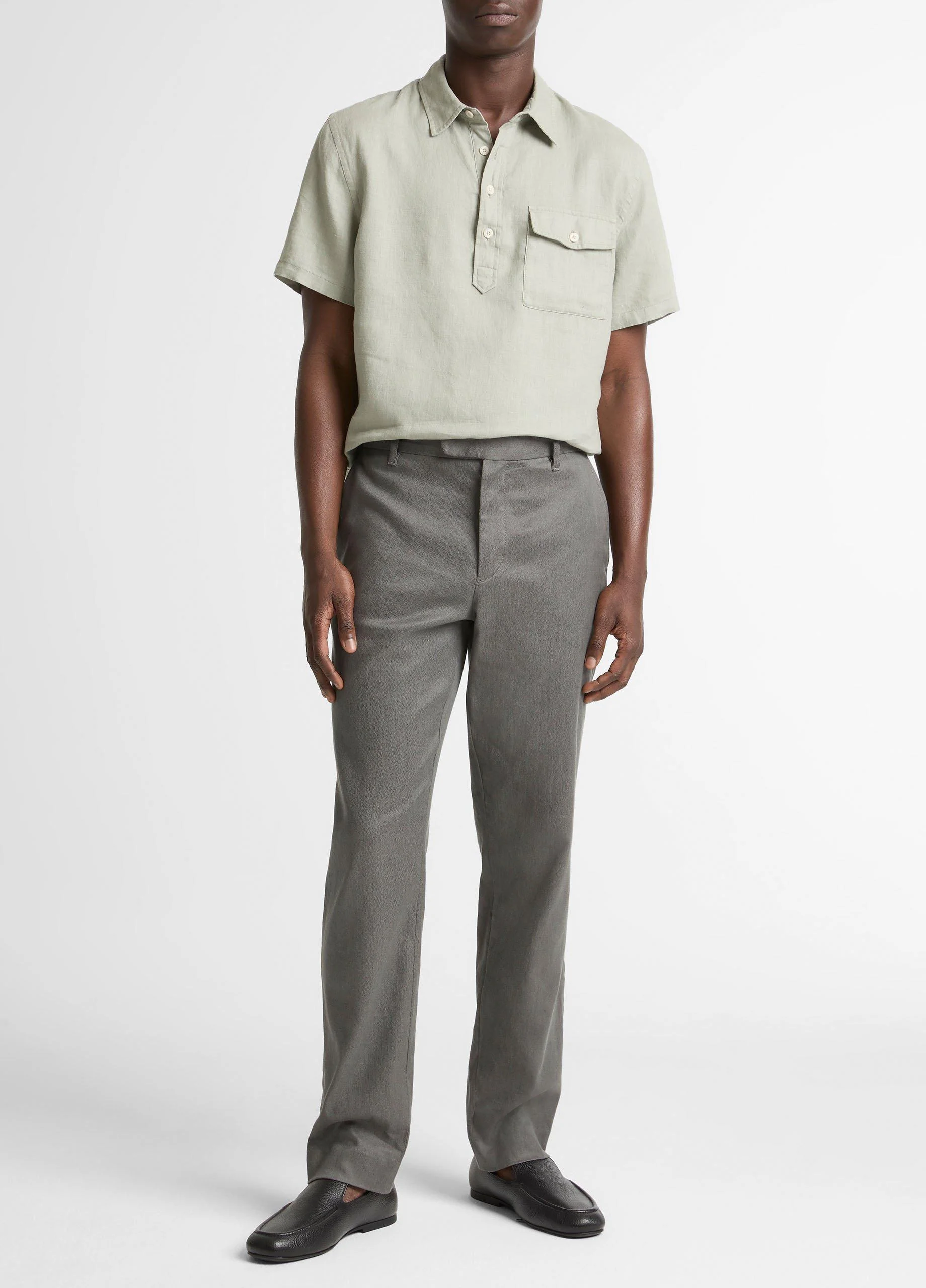 Owen Athletic Linen-Cotton Extended-Tab Pant - 1