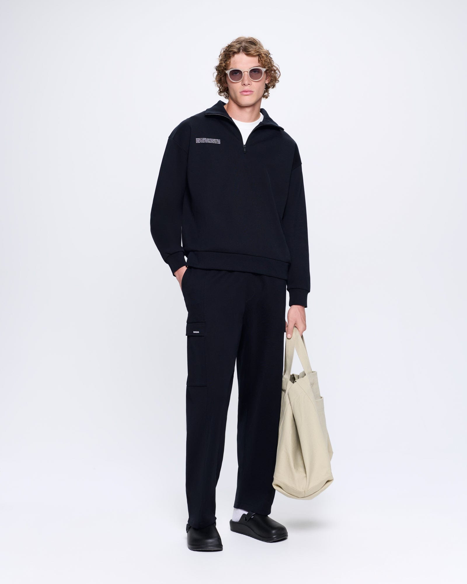 Mens DNA Double Jersey Cargo Trousers - Black - 2