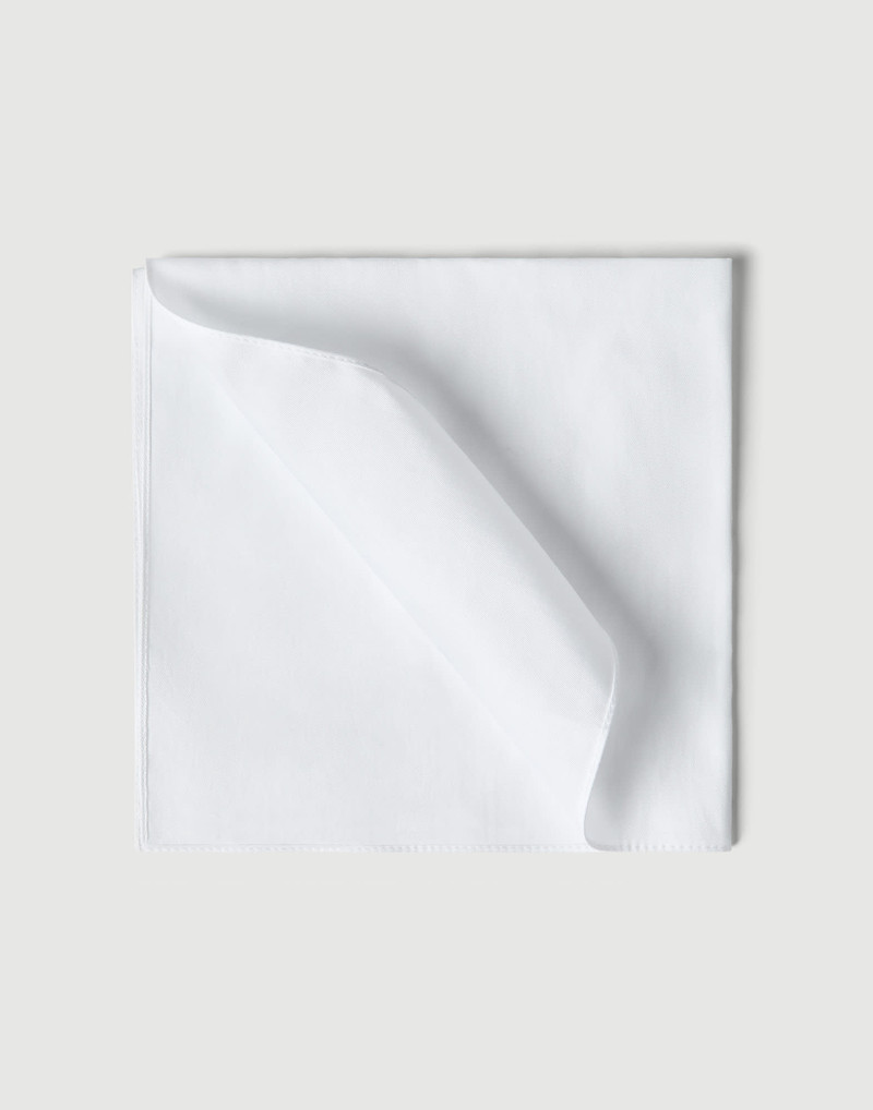 Sea Island Cotton twill pocket square for tuxedo 1