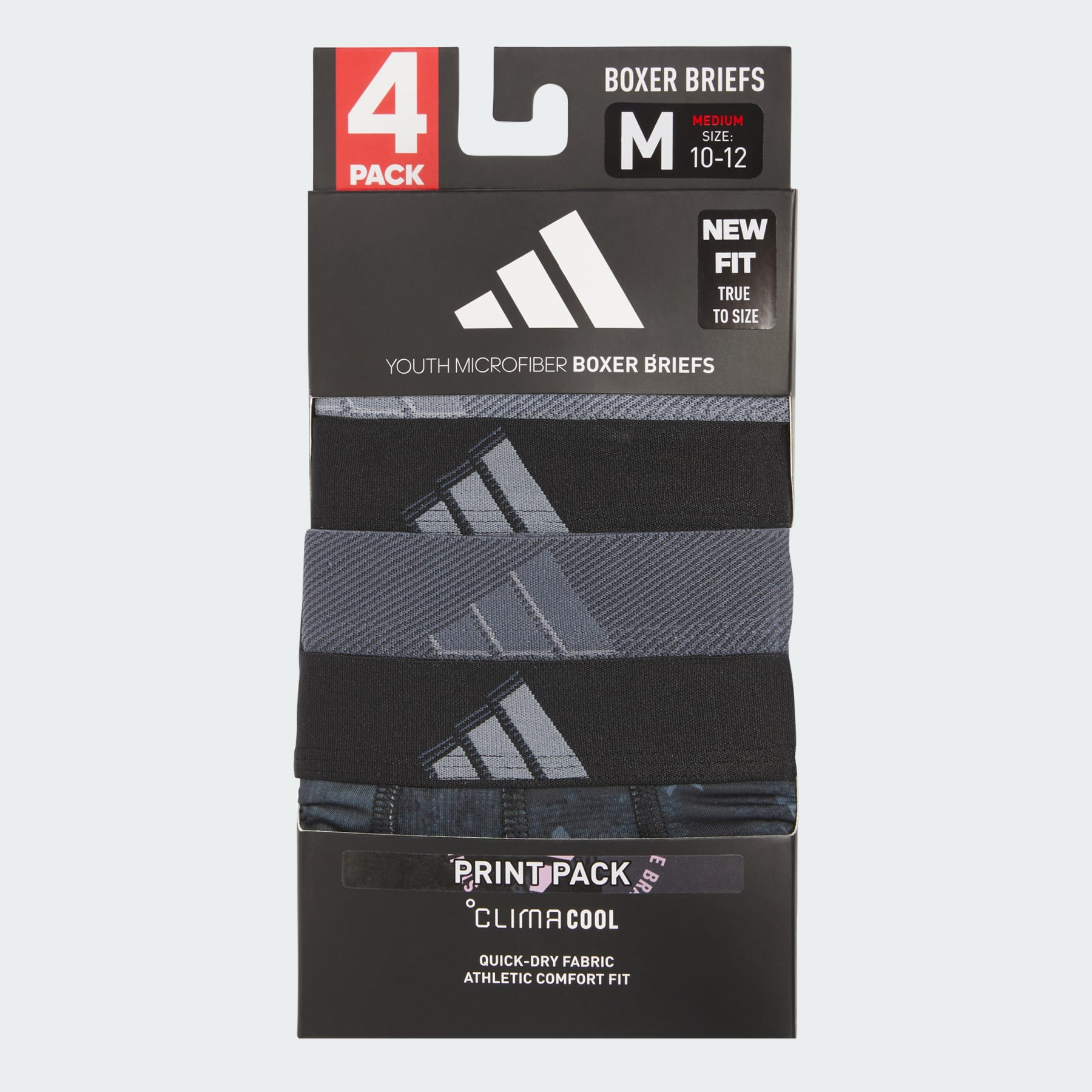 Youth Microfiber Graphic 4-Pack Boxer Briefs - 3
