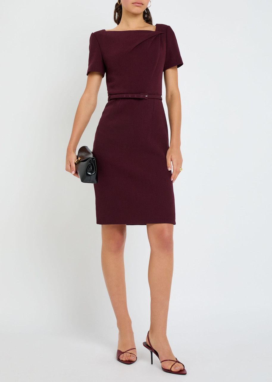 Roland Mouret Belted Wool-crepe Dress - 4
