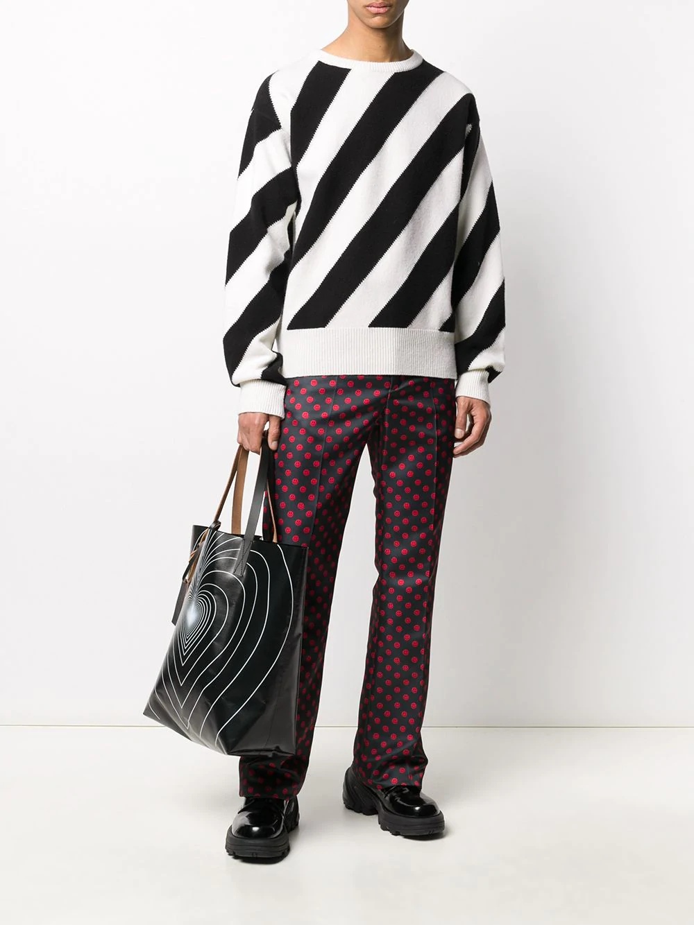 diagonal stripe jumper - 2