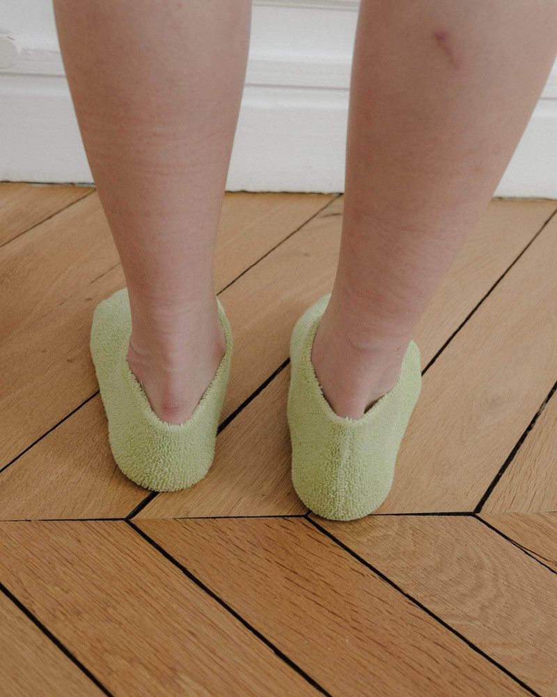 BASERANGE Buckle Ankle Socks - Textured Organic Cotton outlook