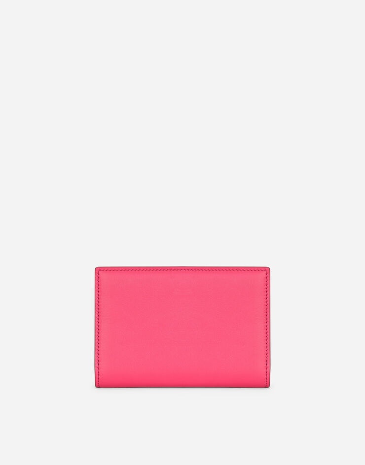 Small calfskin wallet with branded plate - 3