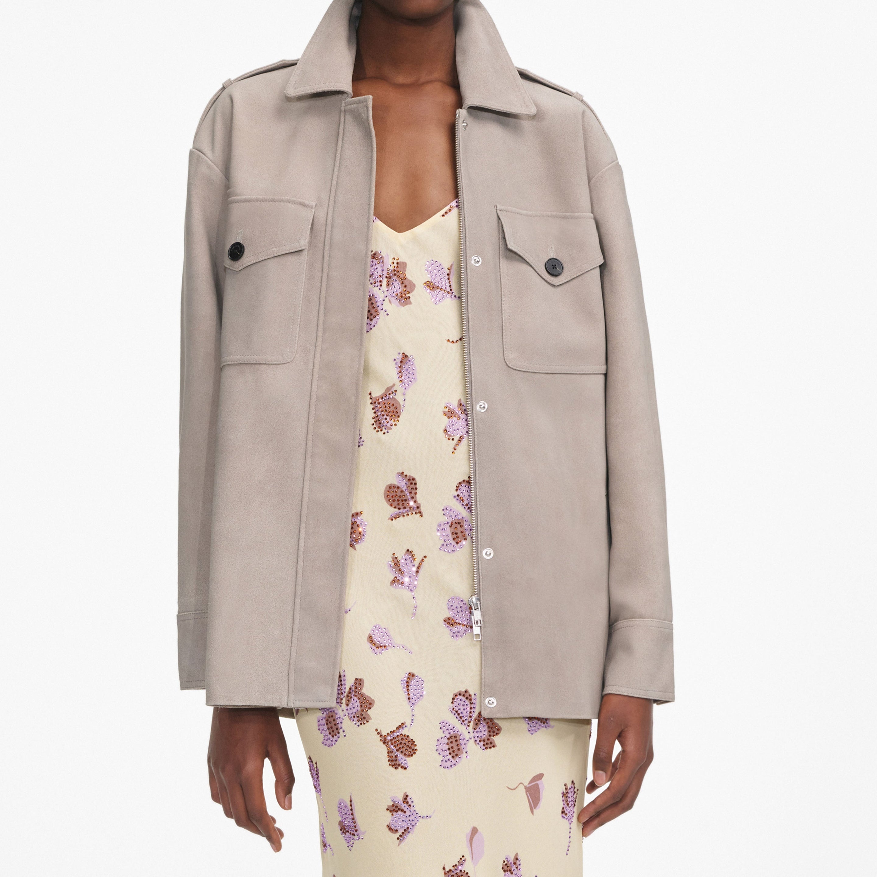 Grey Suede Jacket - 4