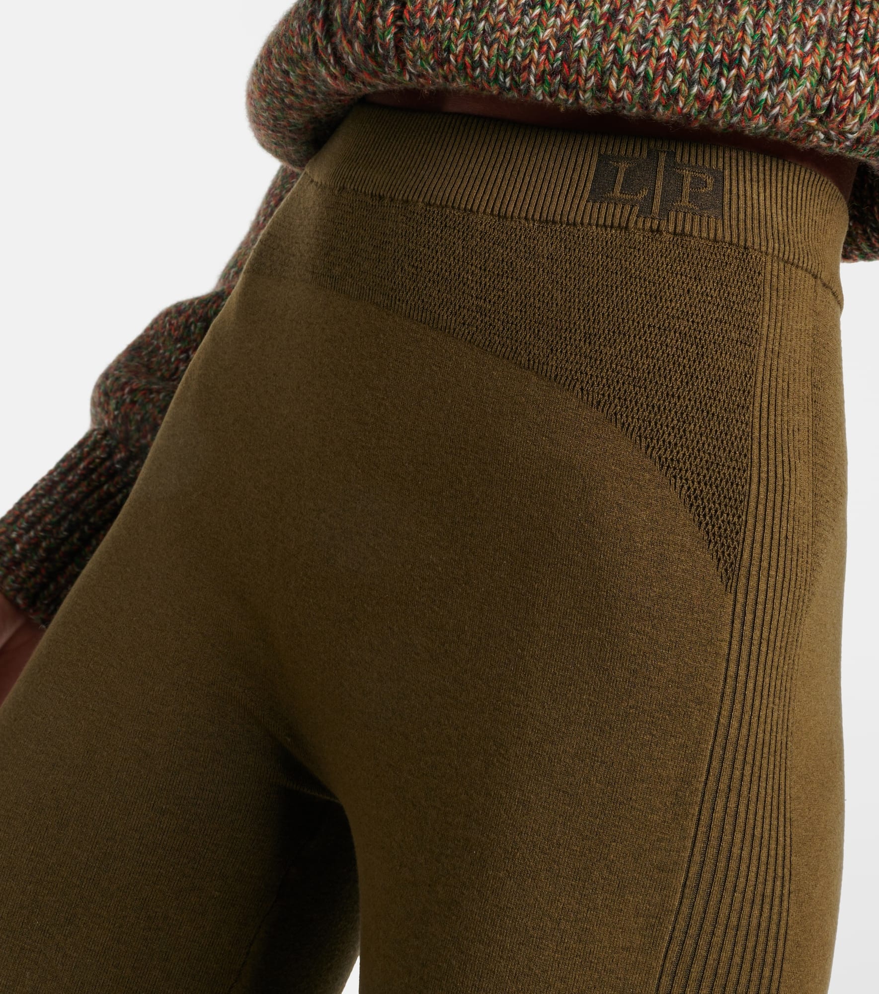 Ribbed-knit silk-blend leggings - 4