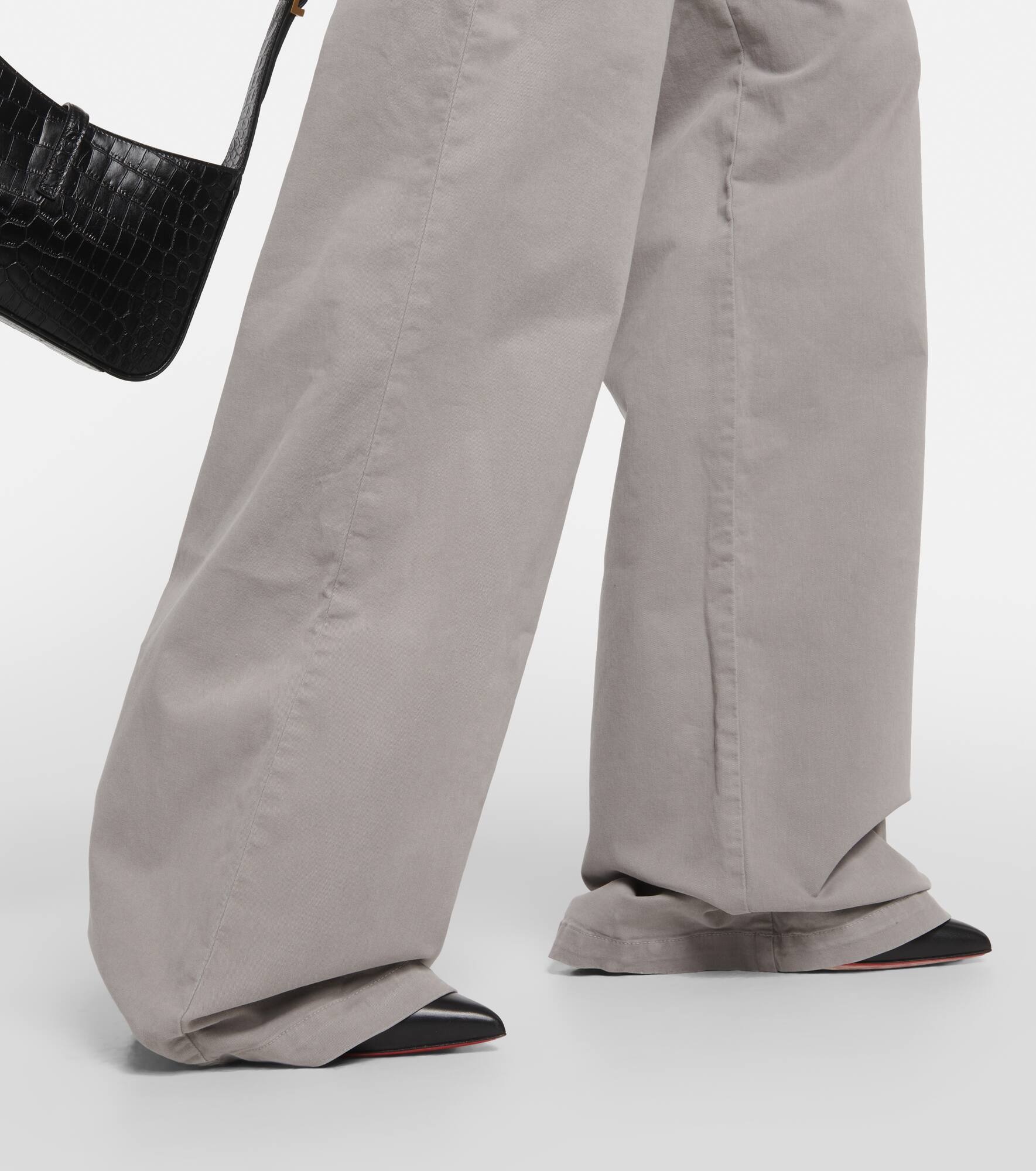 Flavie cotton-blend wide-leg pants - 5