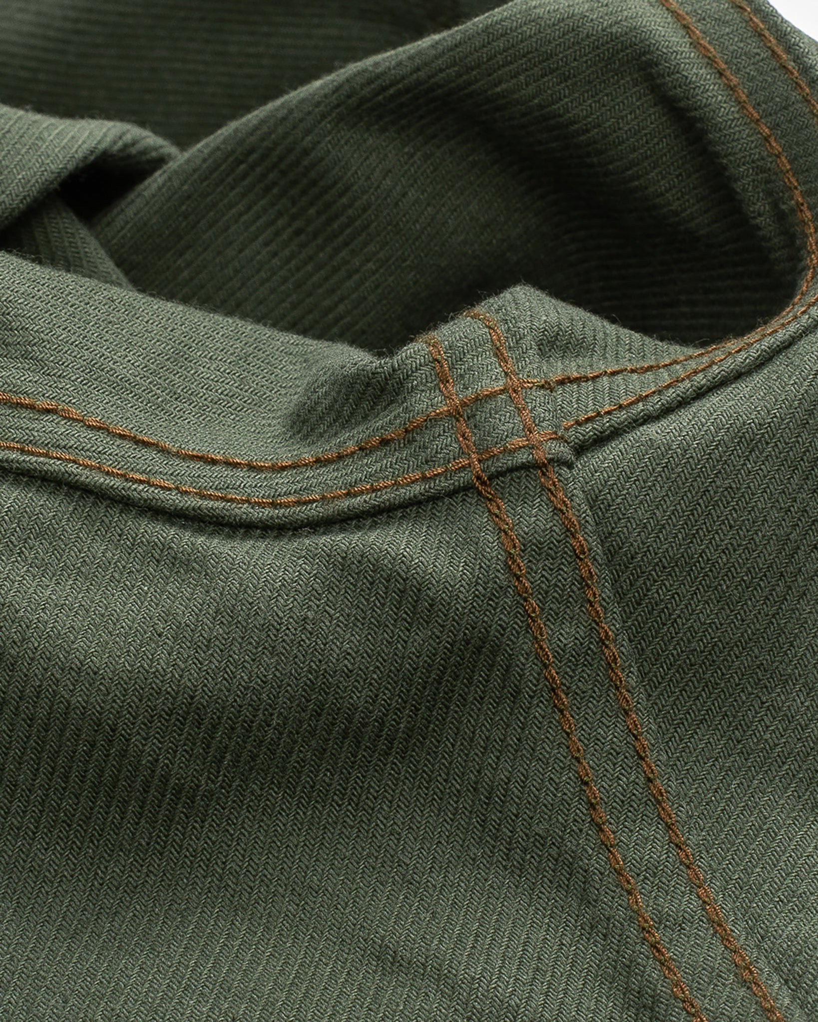 IHSH-235-OLV 13oz Military Serge Western Shirt - Olive Drab Green - 12