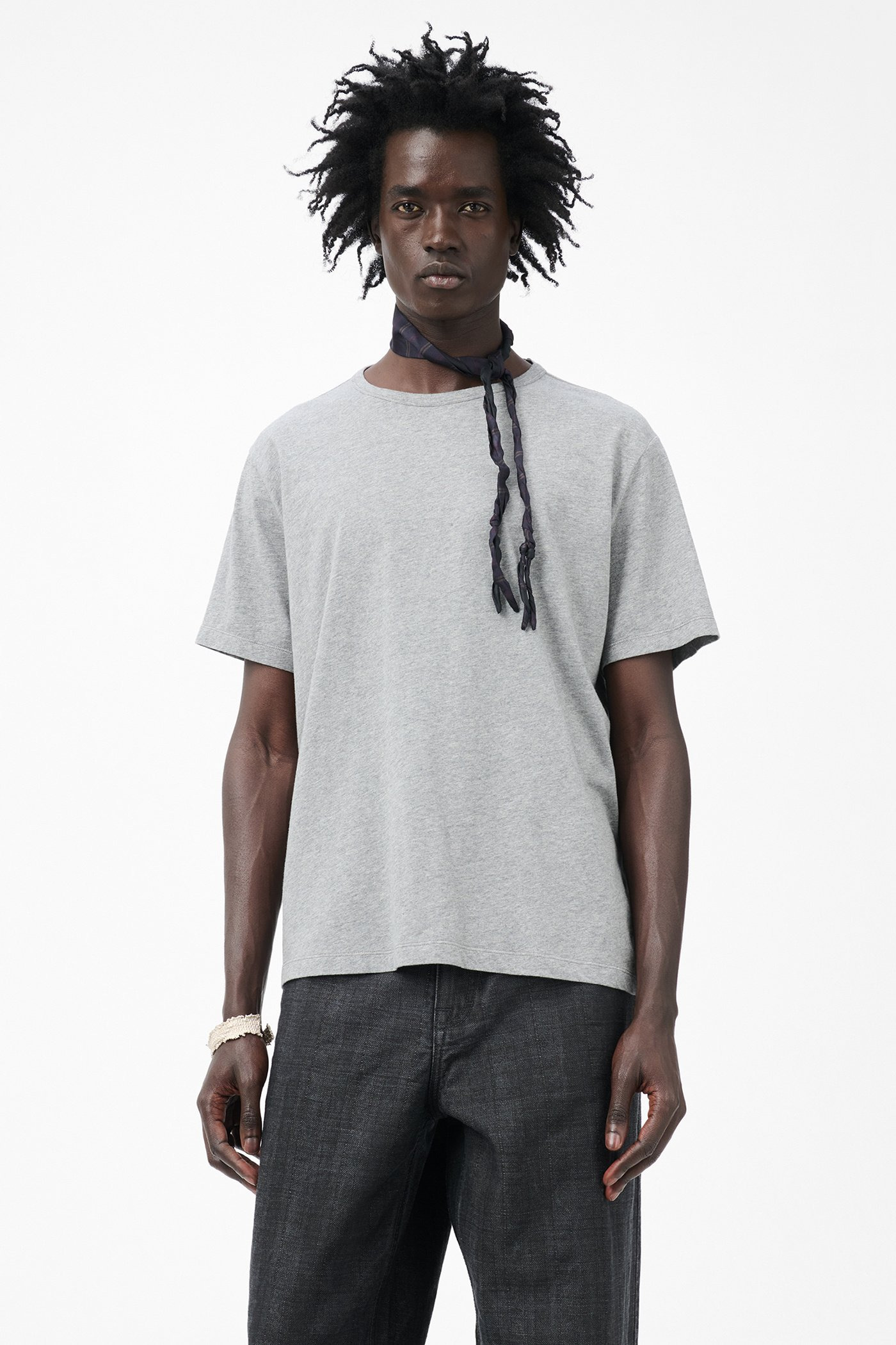 New Box T-Shirt Grey Melange Clean Jersey - 3