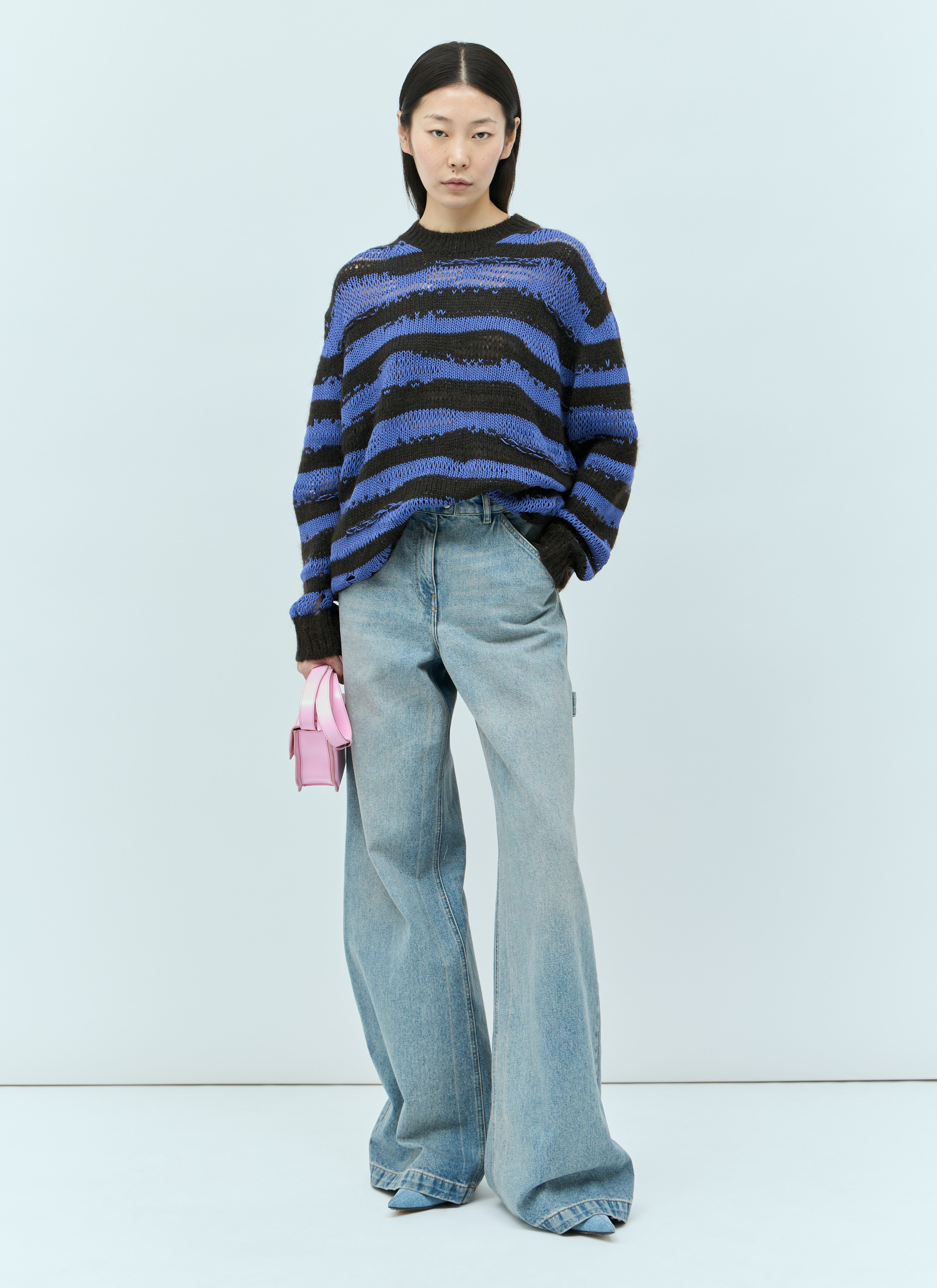 Distressed Stipe Sweater - 3