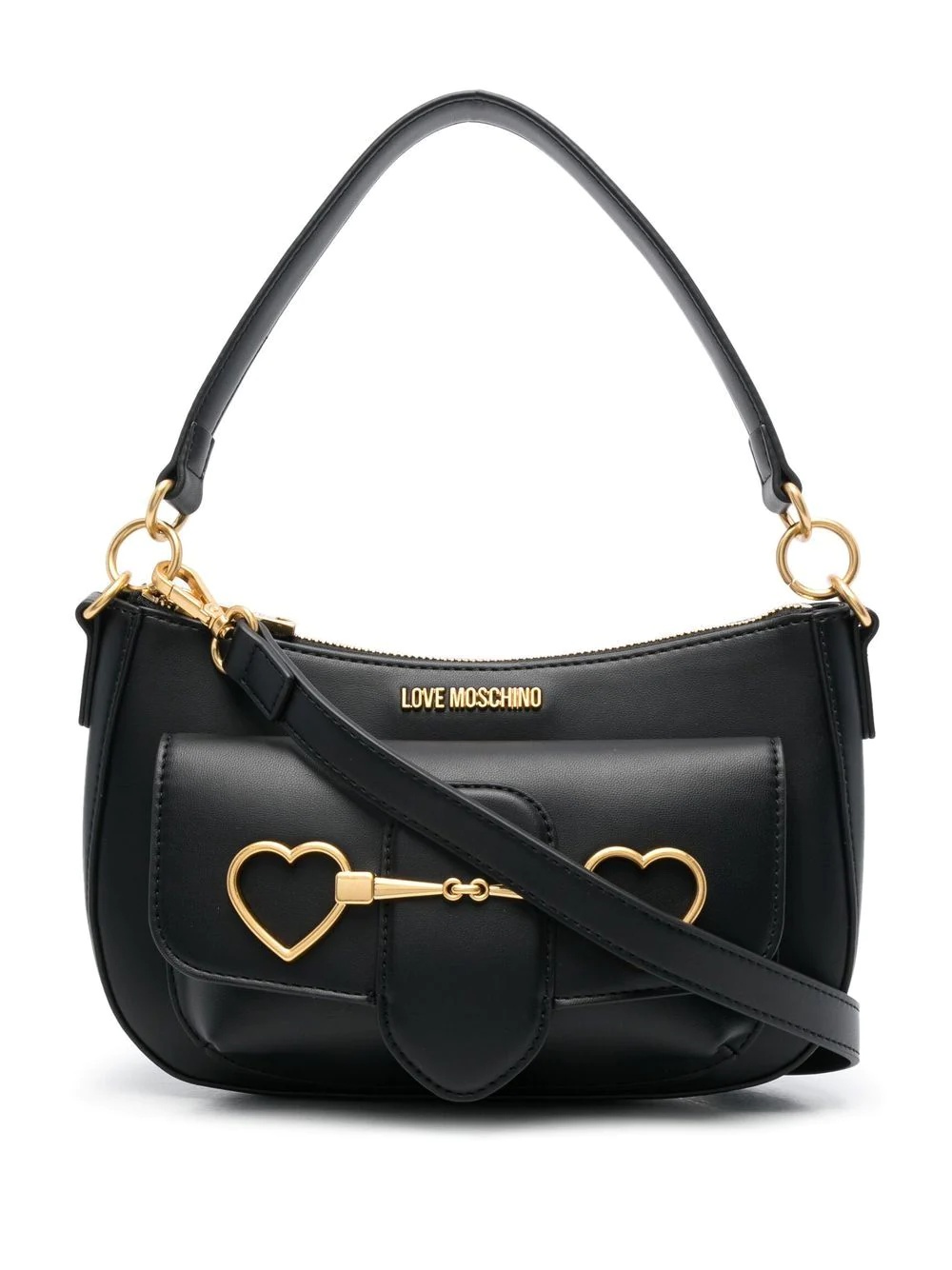 heart-horsebit shoulder bag - 1