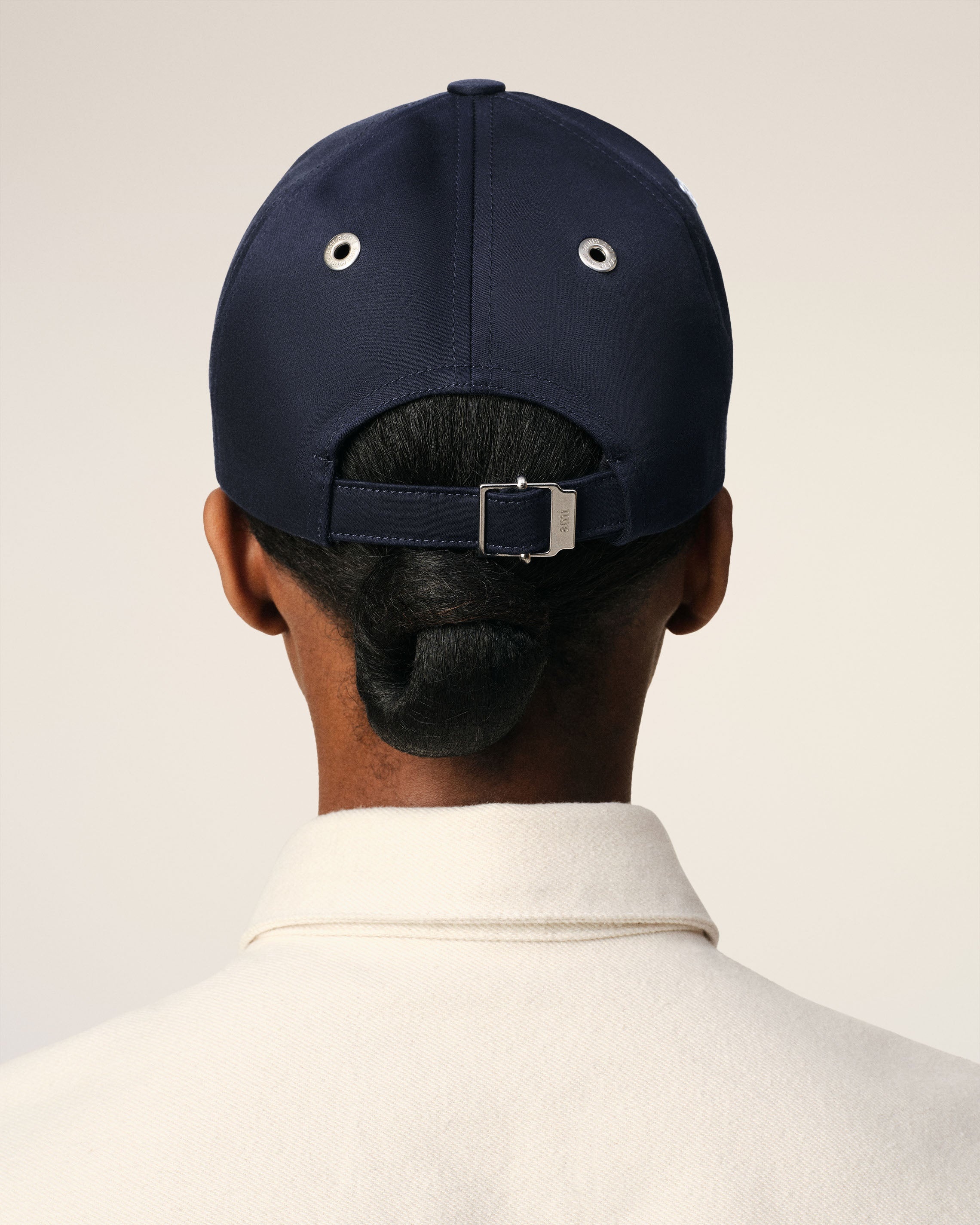 NAVY COTTON TONAL AMI DE COEUR EMBROIDERY CAP - 6