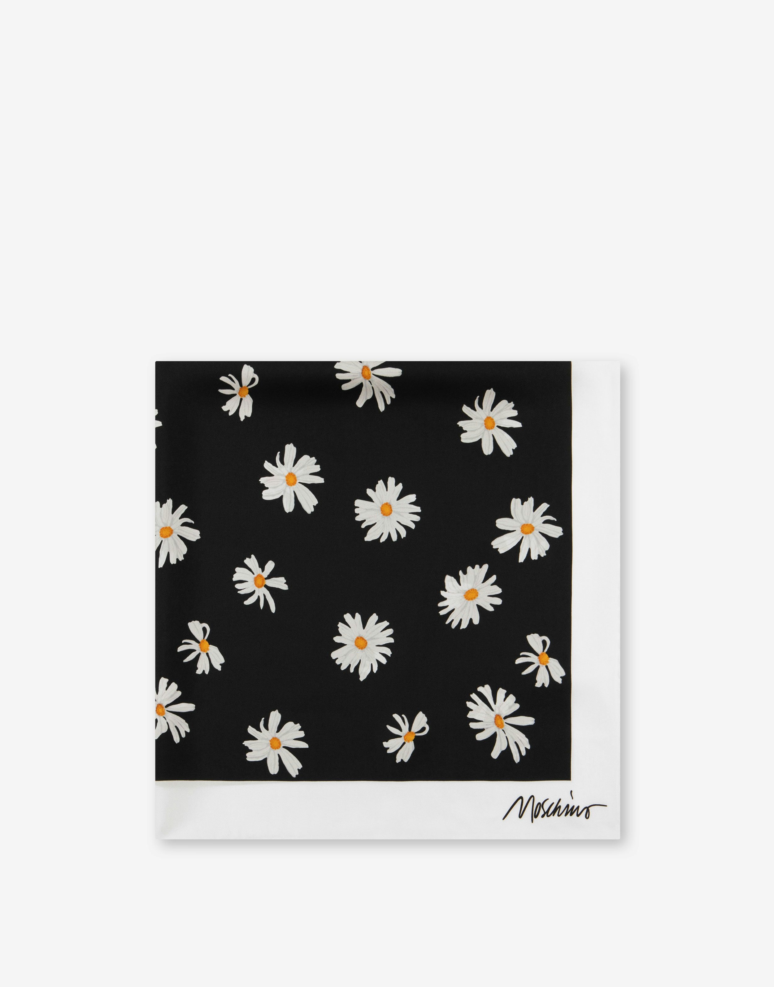 ALLOVER DAISY SILK SCARF - 2