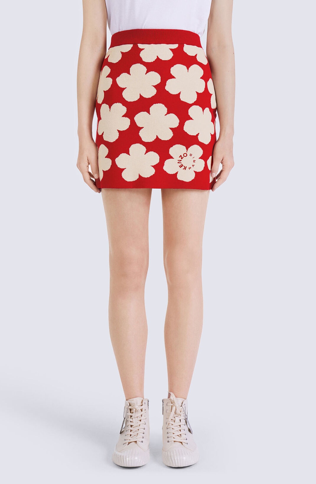 'Hana Dots' jacquard miniskirt - 4