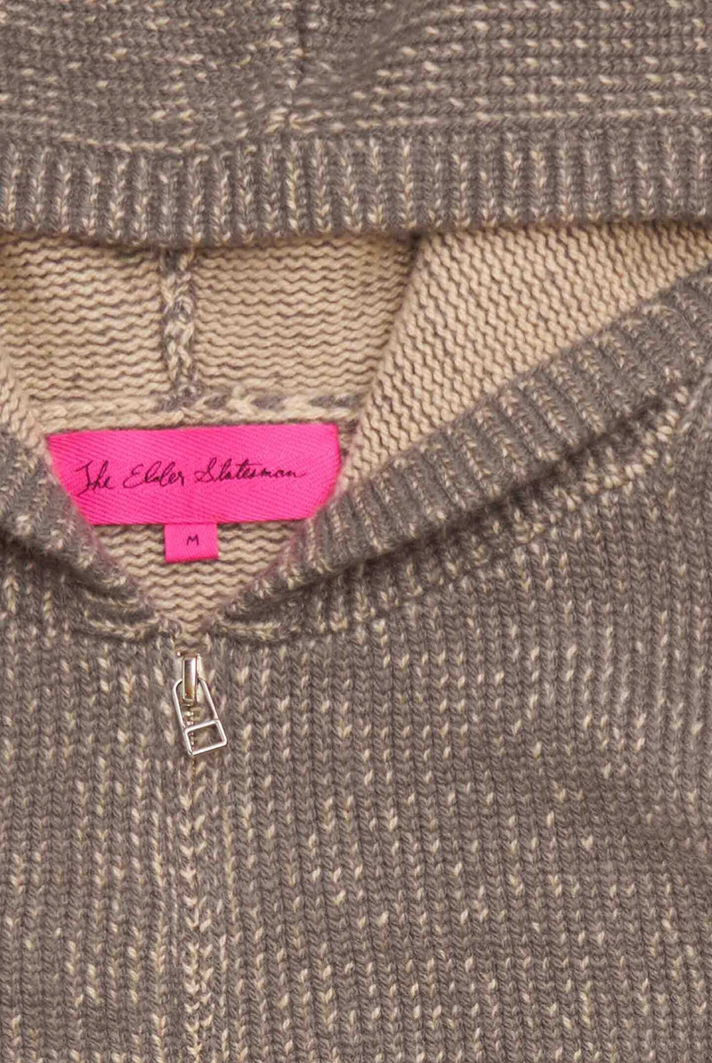 The Elder Statesman PLAIT ZIP HOODIE outlook