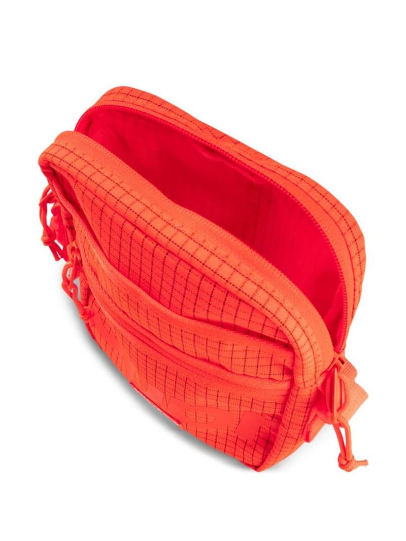 logo-print grid-pattern shoulder bag 5