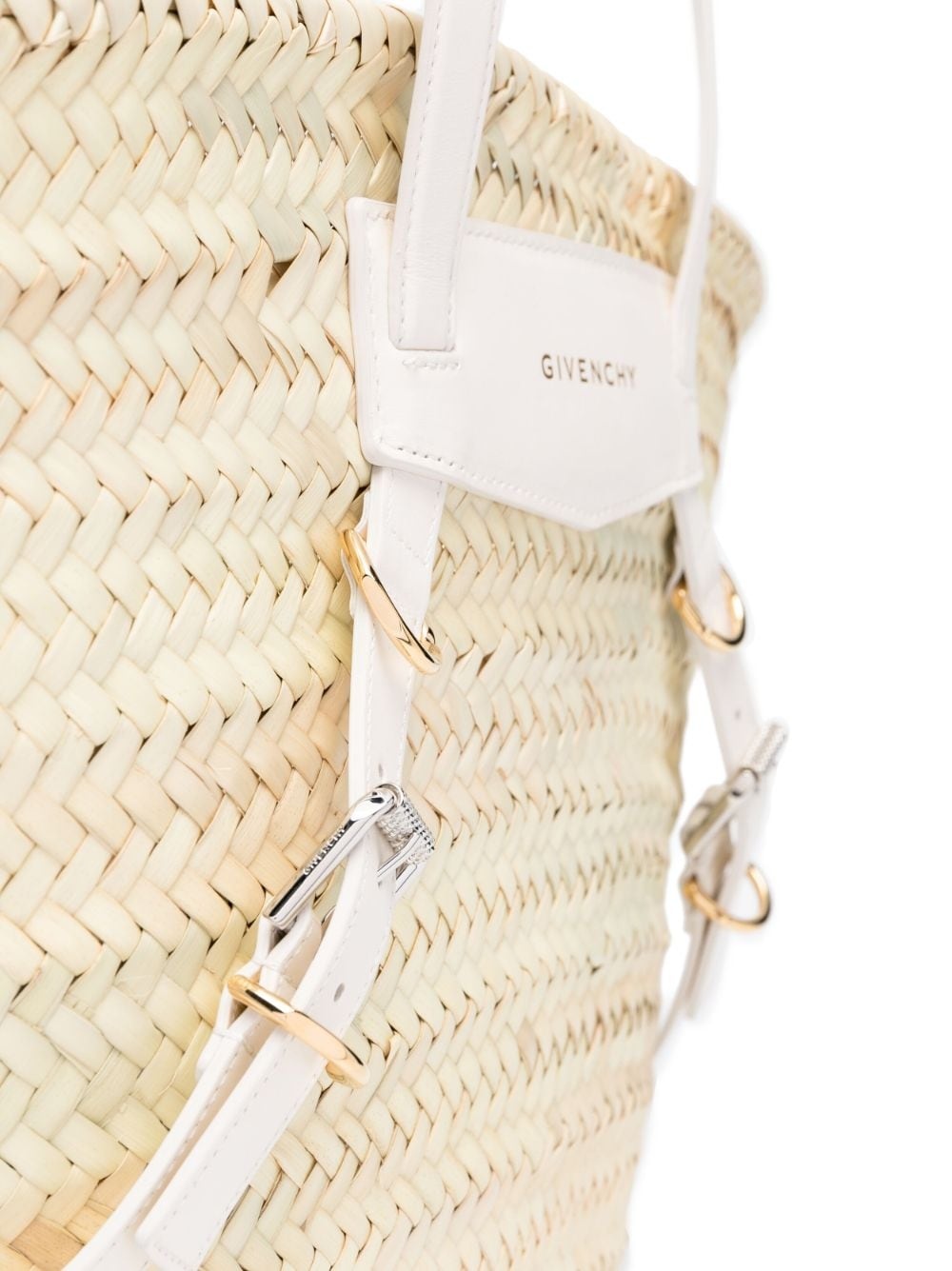 medium Voyou raffia tote bag - 4