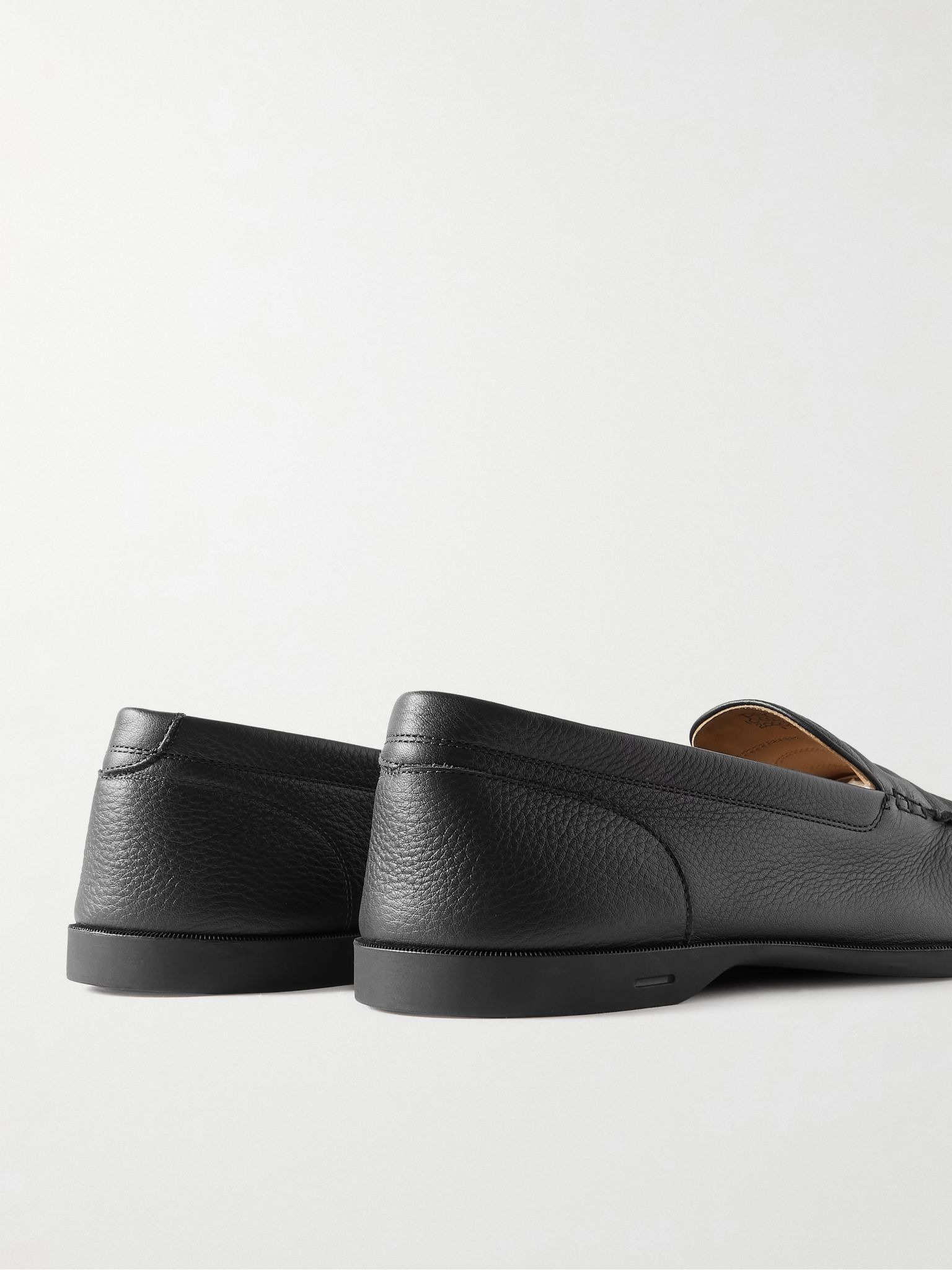 Pace Full-Grain Leather Loafers Black - 5