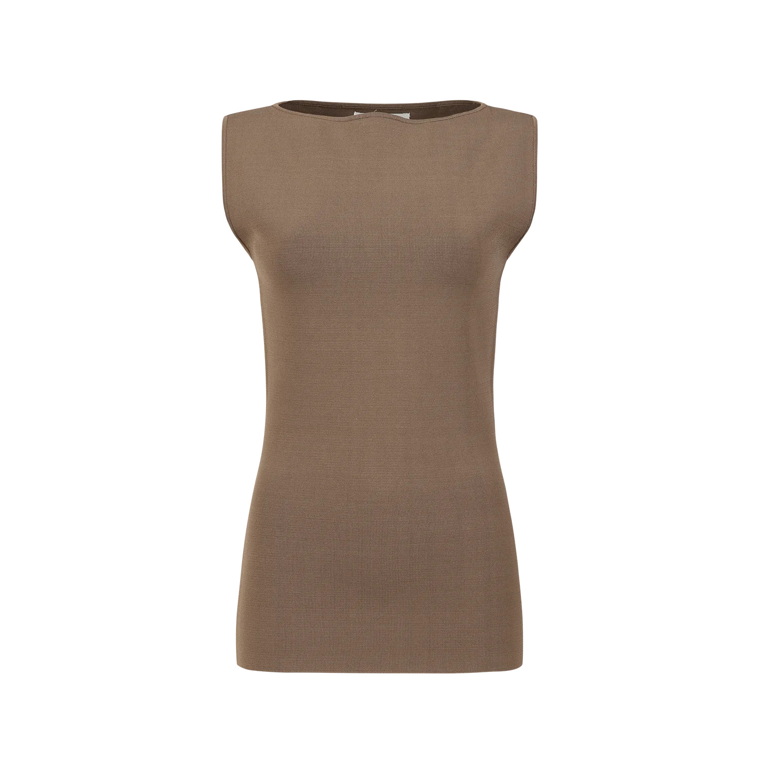 BOAT NECK TOP TAN - 1
