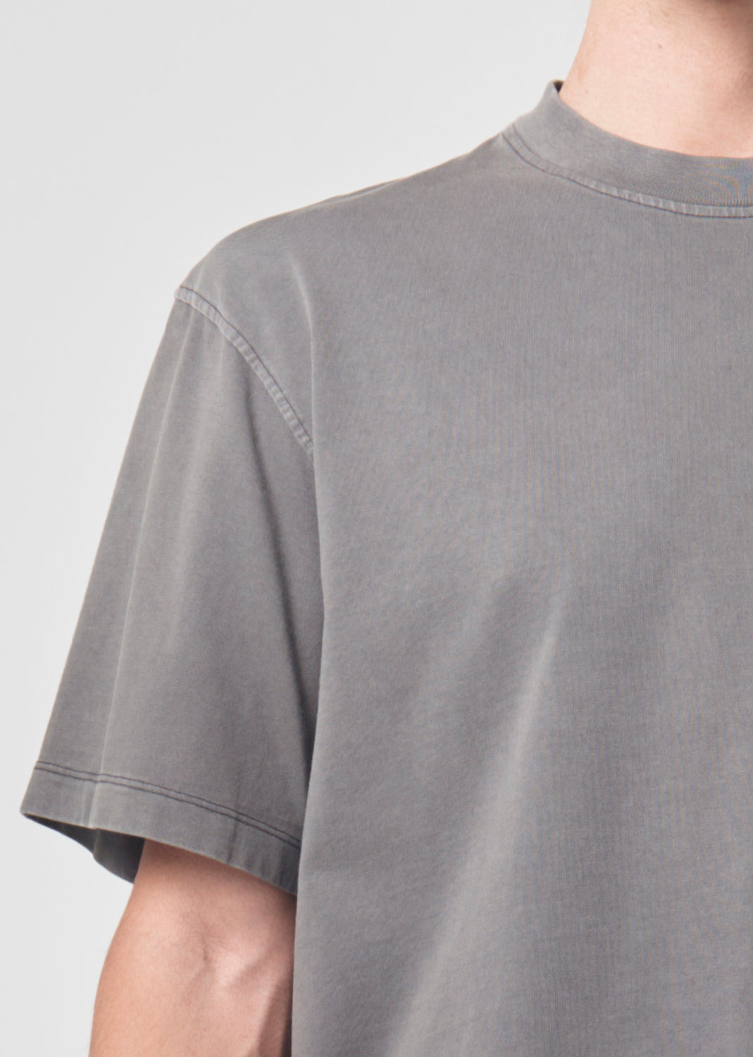 ASHA MOCK NECK TEE IN FLINT - 6