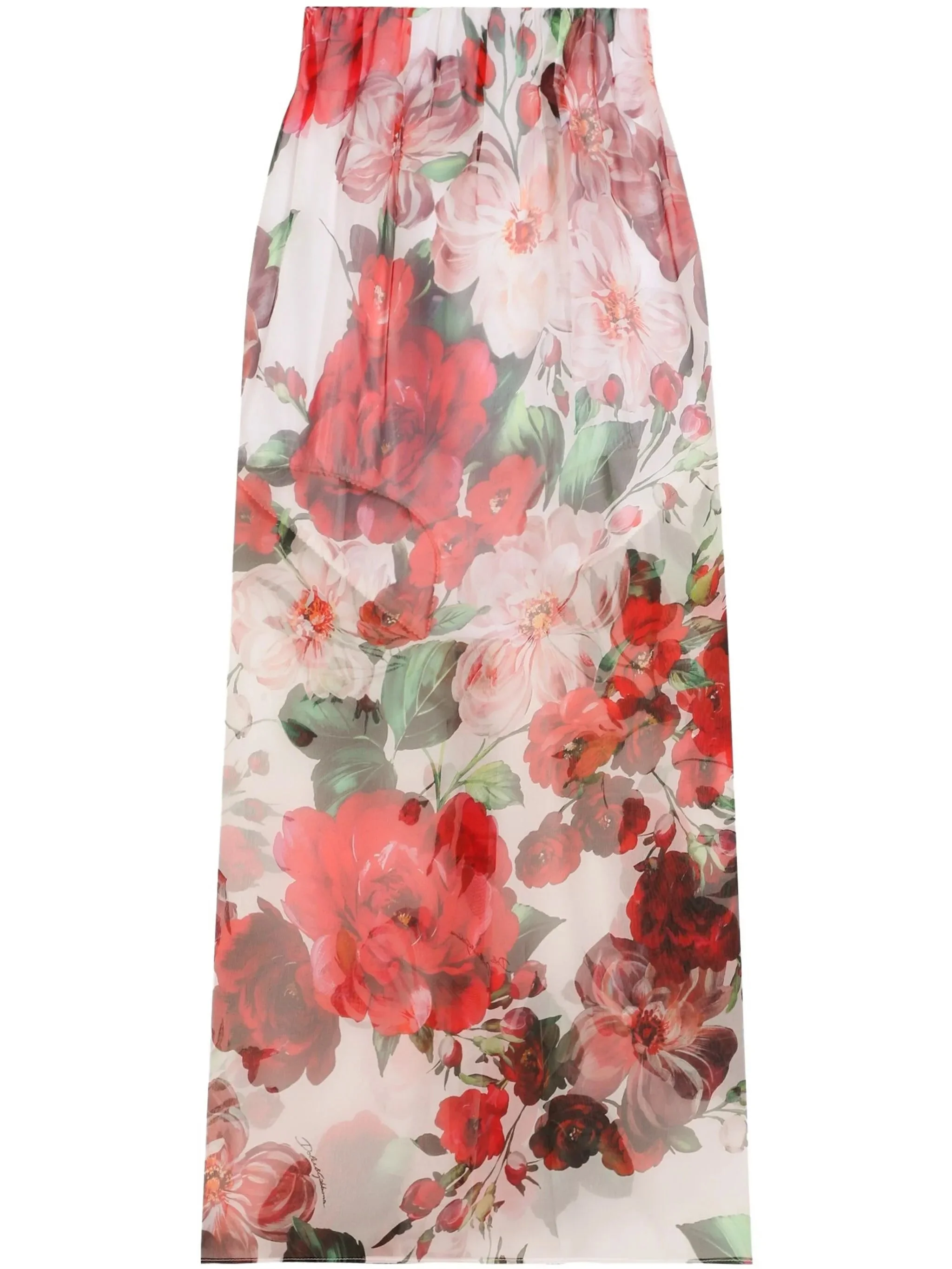 floral-print midi skirt - 1