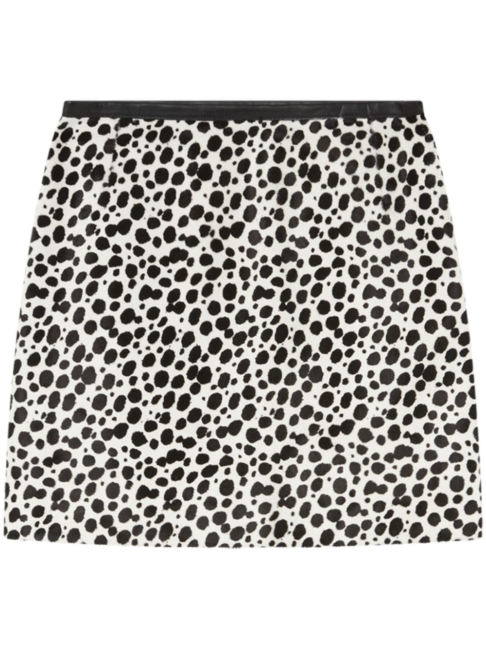 cow-print leather mini-skirt - 1