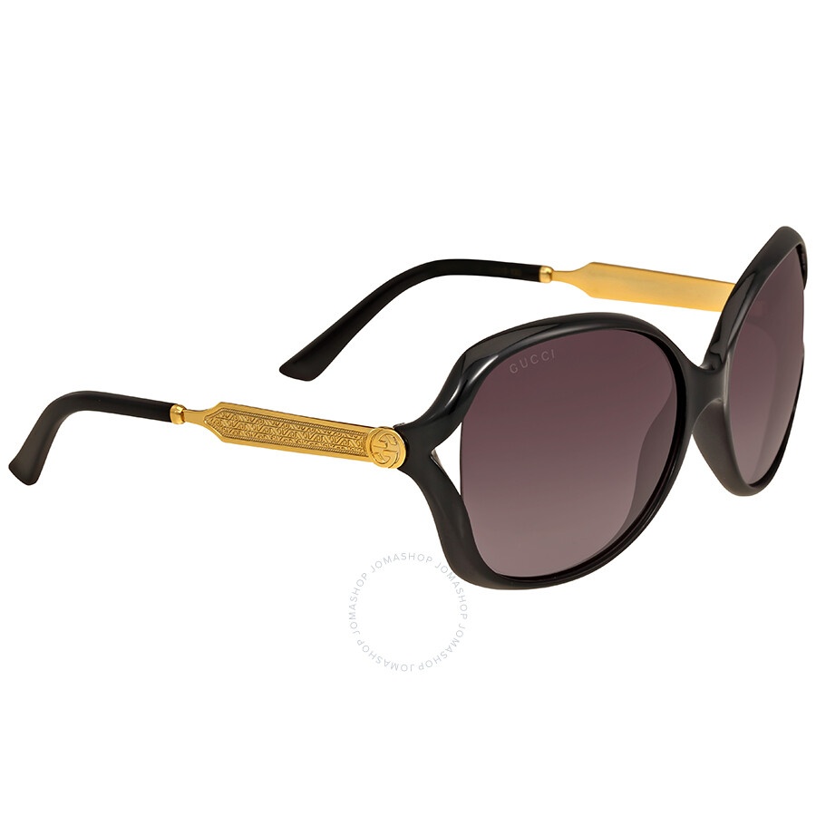 Gucci Grey Gradient Butterfly Ladies Sunglasses GG0076S 002 60 - 3