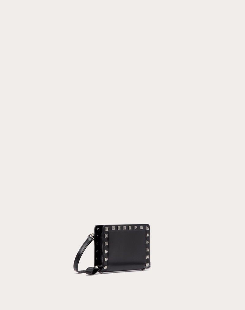 ROCKSTUD CALFSKIN NECK WALLET 4