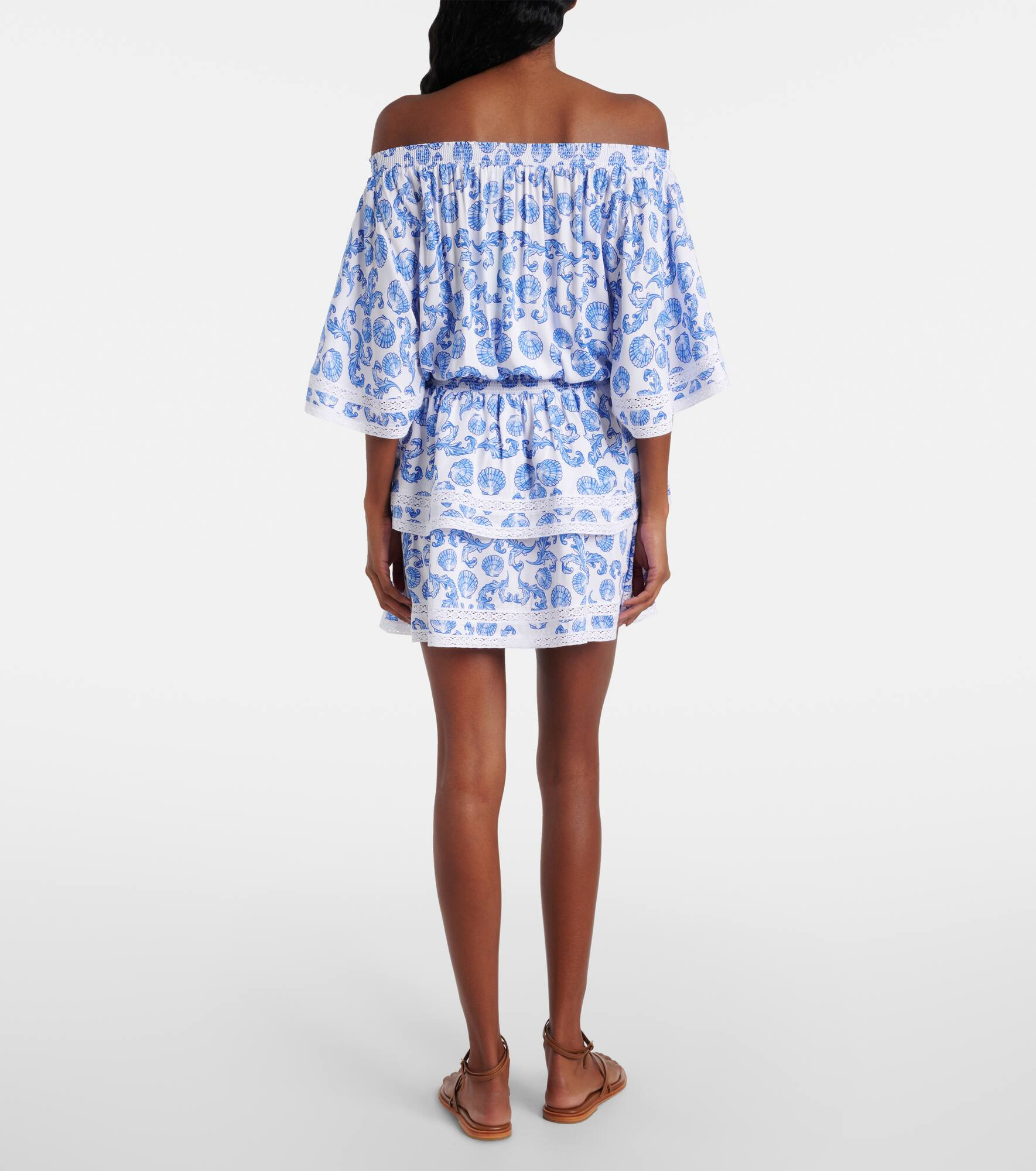 Micha printed tiered minidress - 3