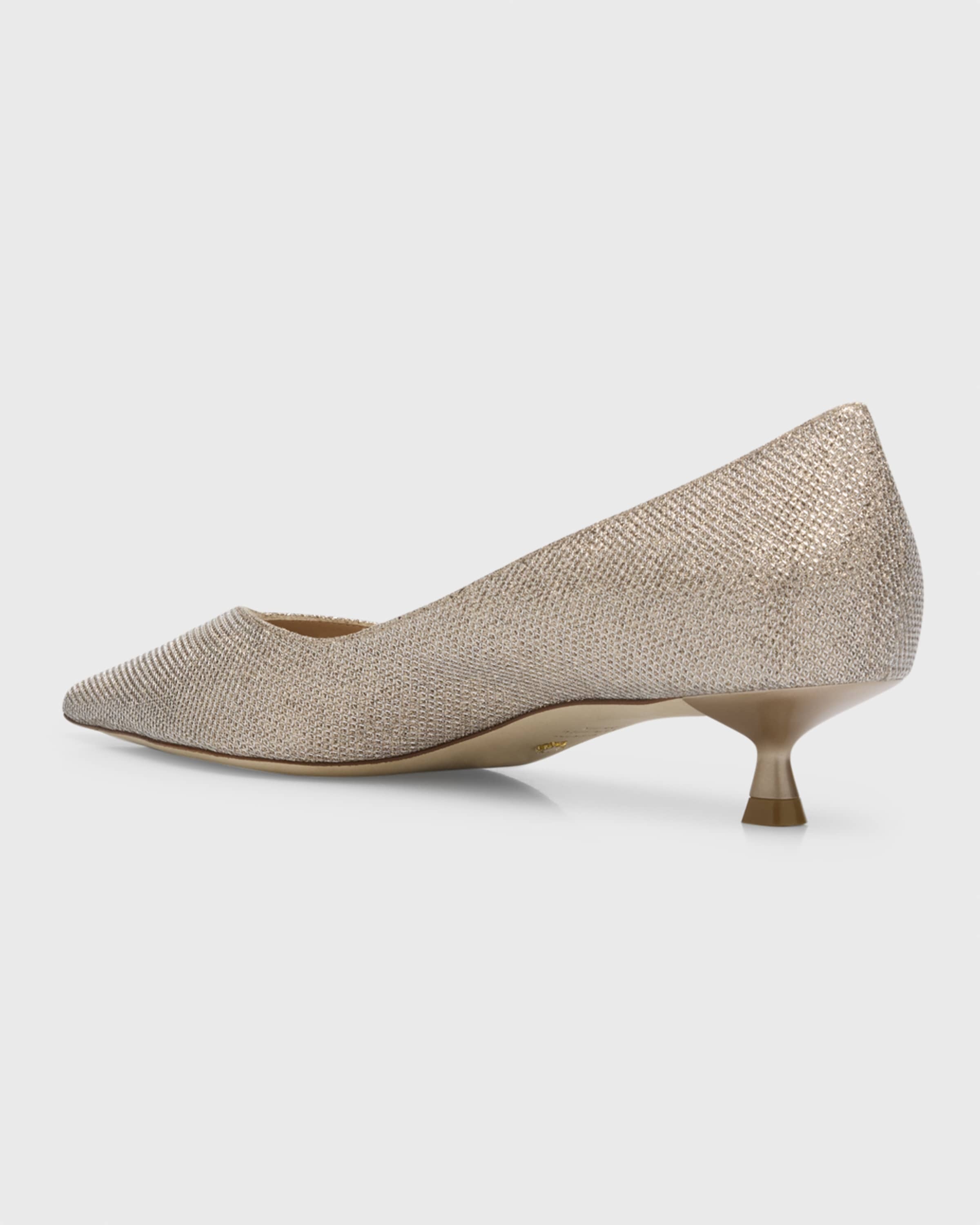 Eva Metallic Kitten-Heel Pumps - 3