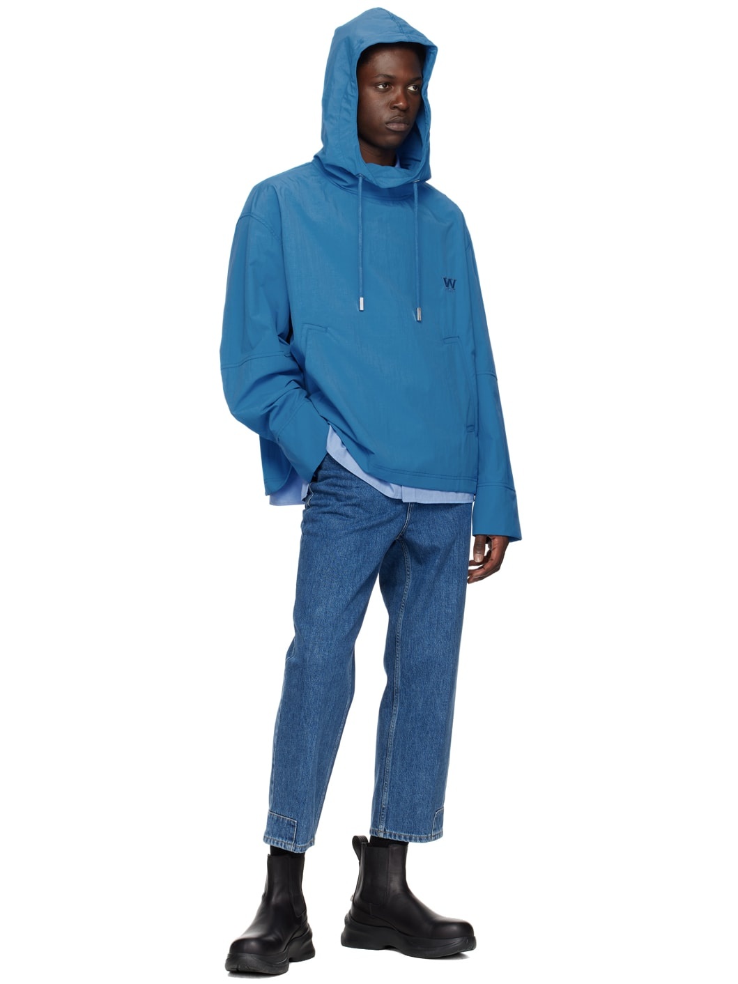 Blue Hooded Jacket - 4
