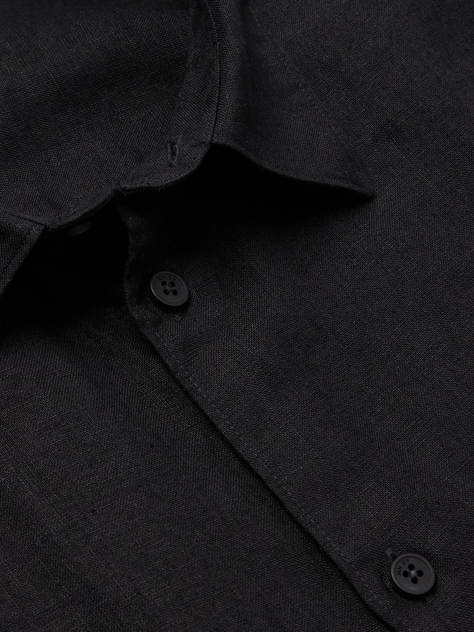 Enzo 5708 Linen Shirt Black - 4