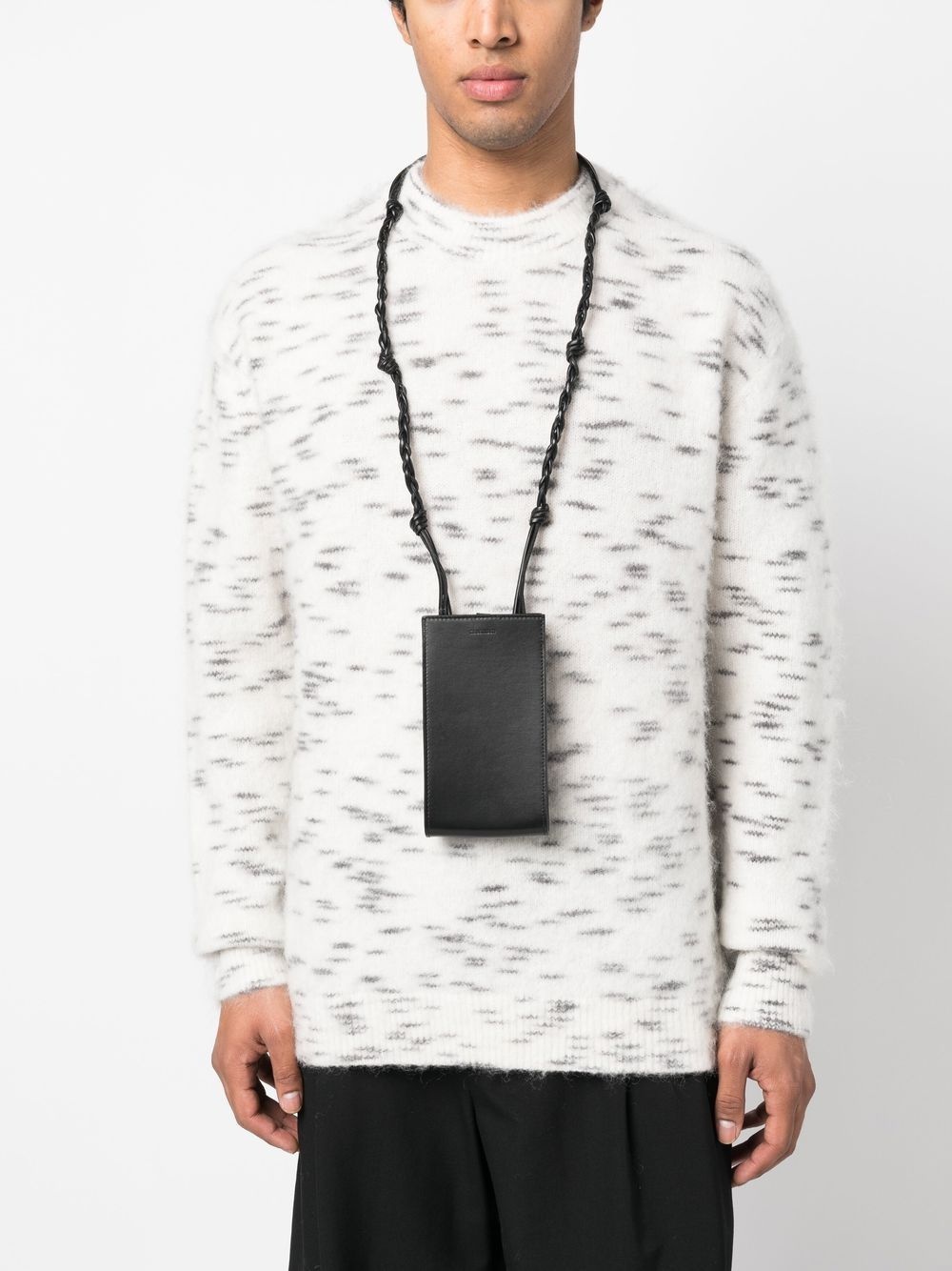 leather logo-detail neck bag - 2