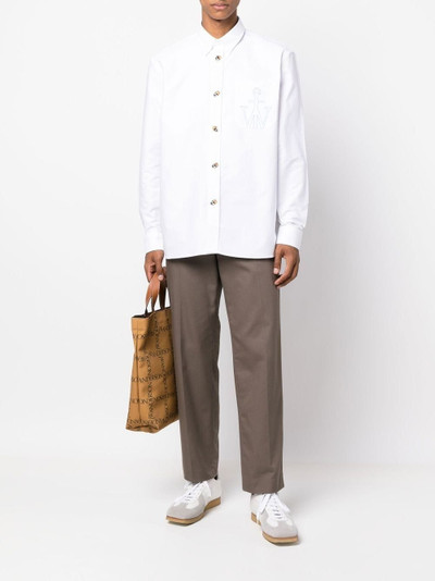 JW Anderson logo-embroidered cotton shirt outlook