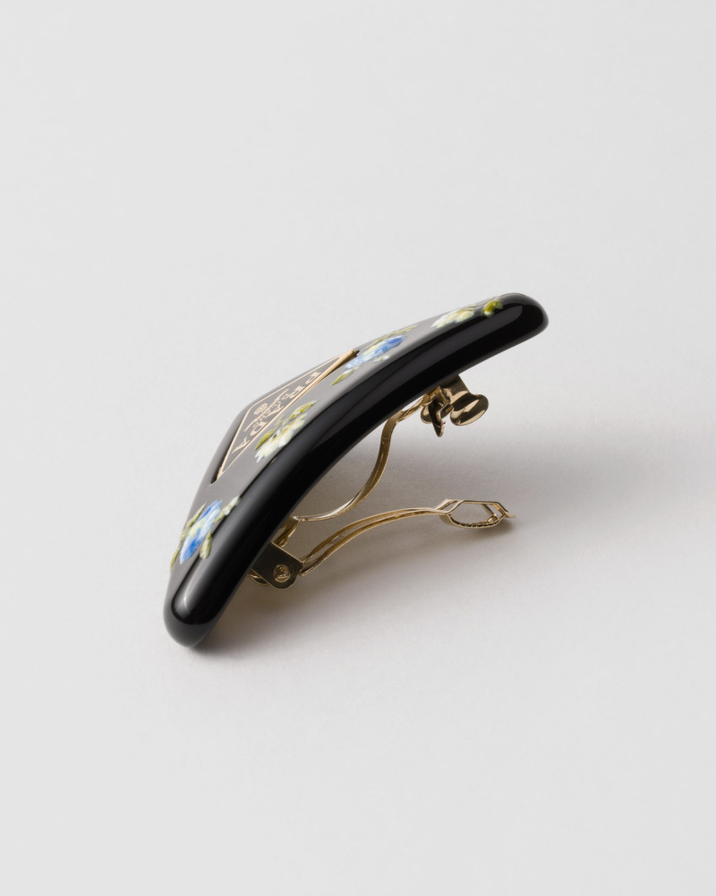 Plexiglas and metal hair clip 3