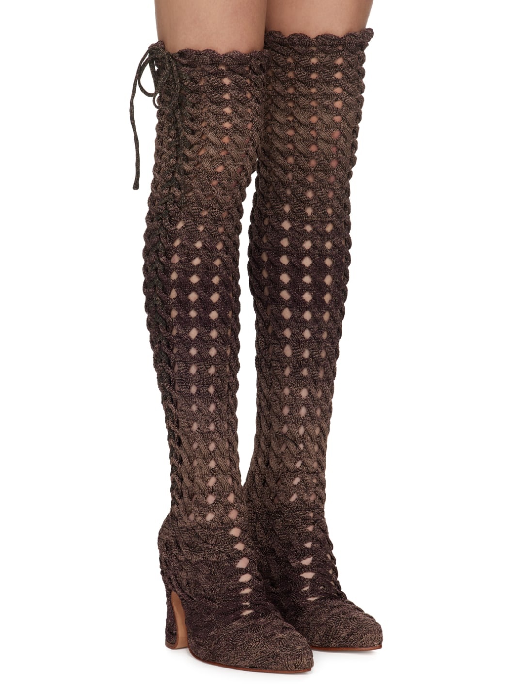 SSENSE Exclusive Purple Spiralcable Tall Boots - 4