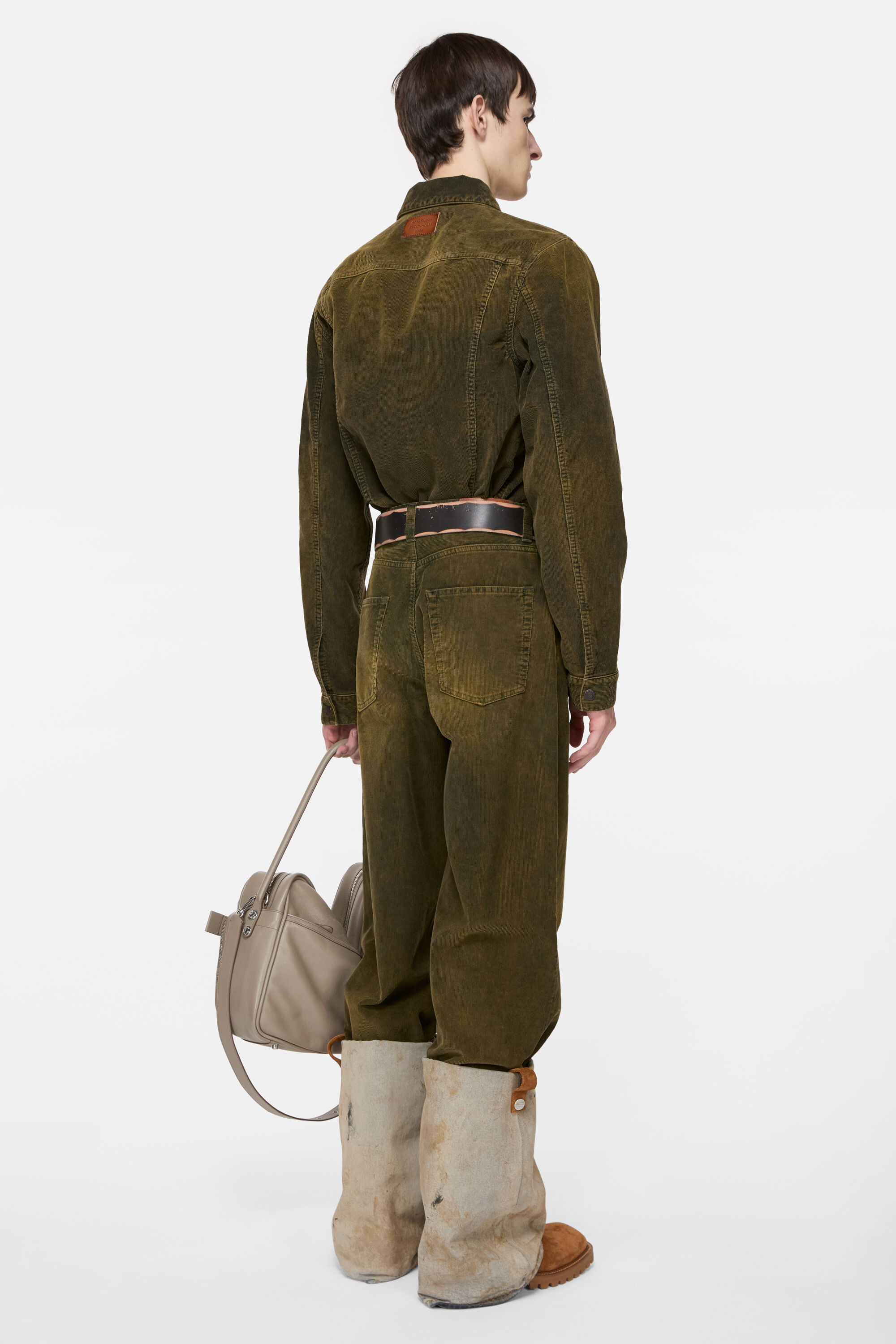 Corduroy jacket - Olive green - 3