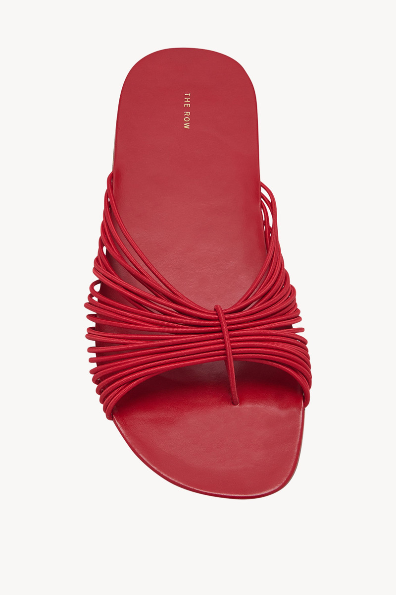 Sara Slide Sandal in Elastic and Leather 3
