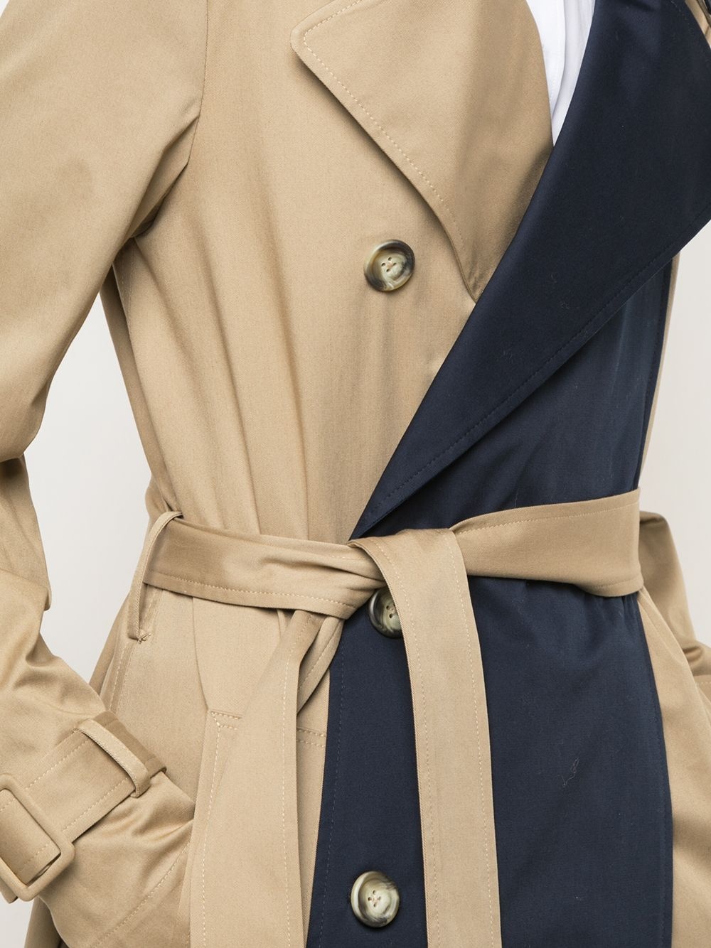 panelled trench coat - 5