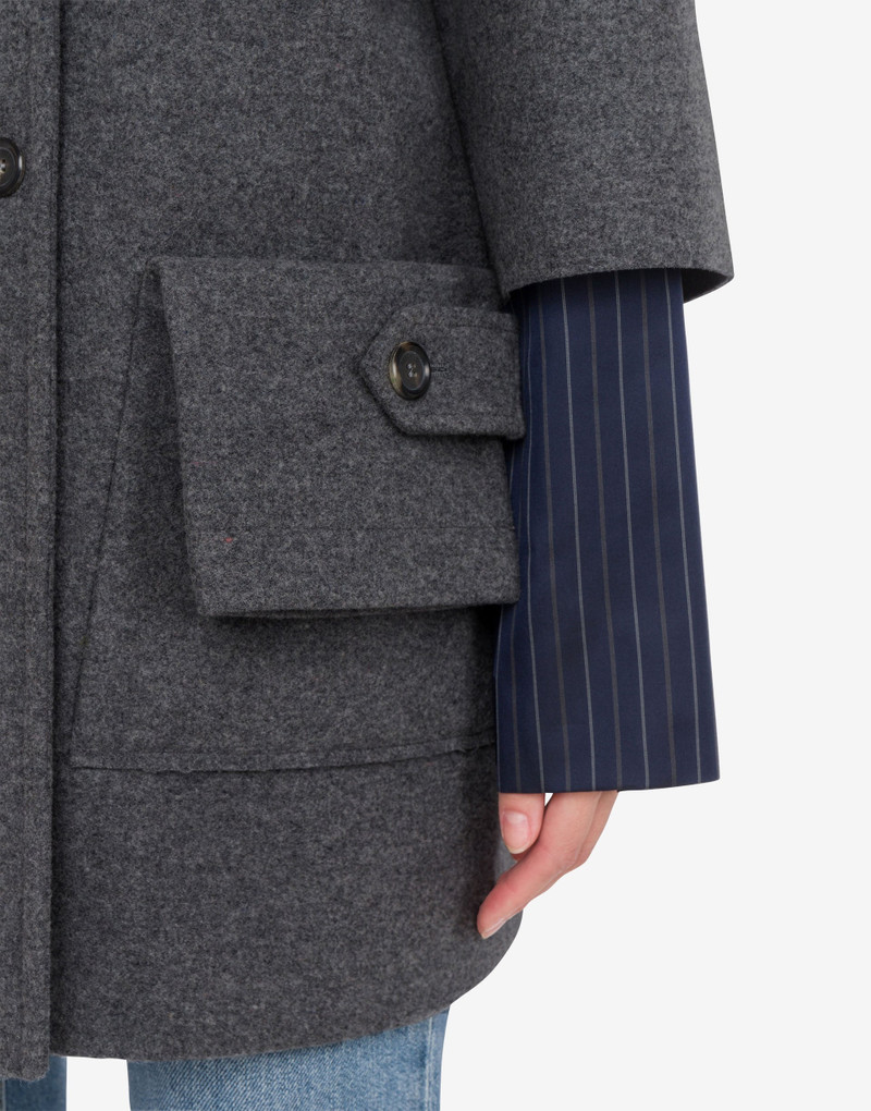 WOOL FELT COAT WITH CUFF DETAILS 3