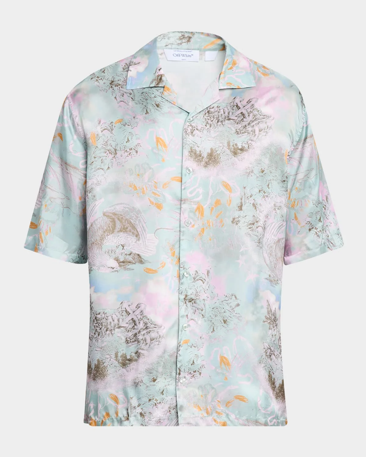 Men's Land Sky Viscose Short-Sleeve Shirt - 1