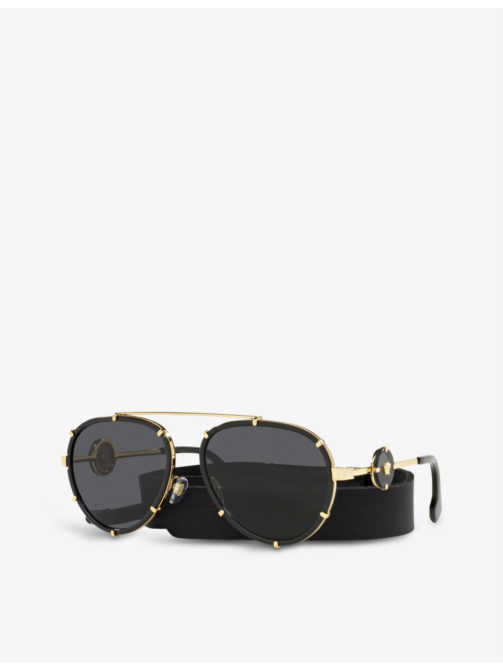 VE2232 logo-engraved aviator sunglasses - 2