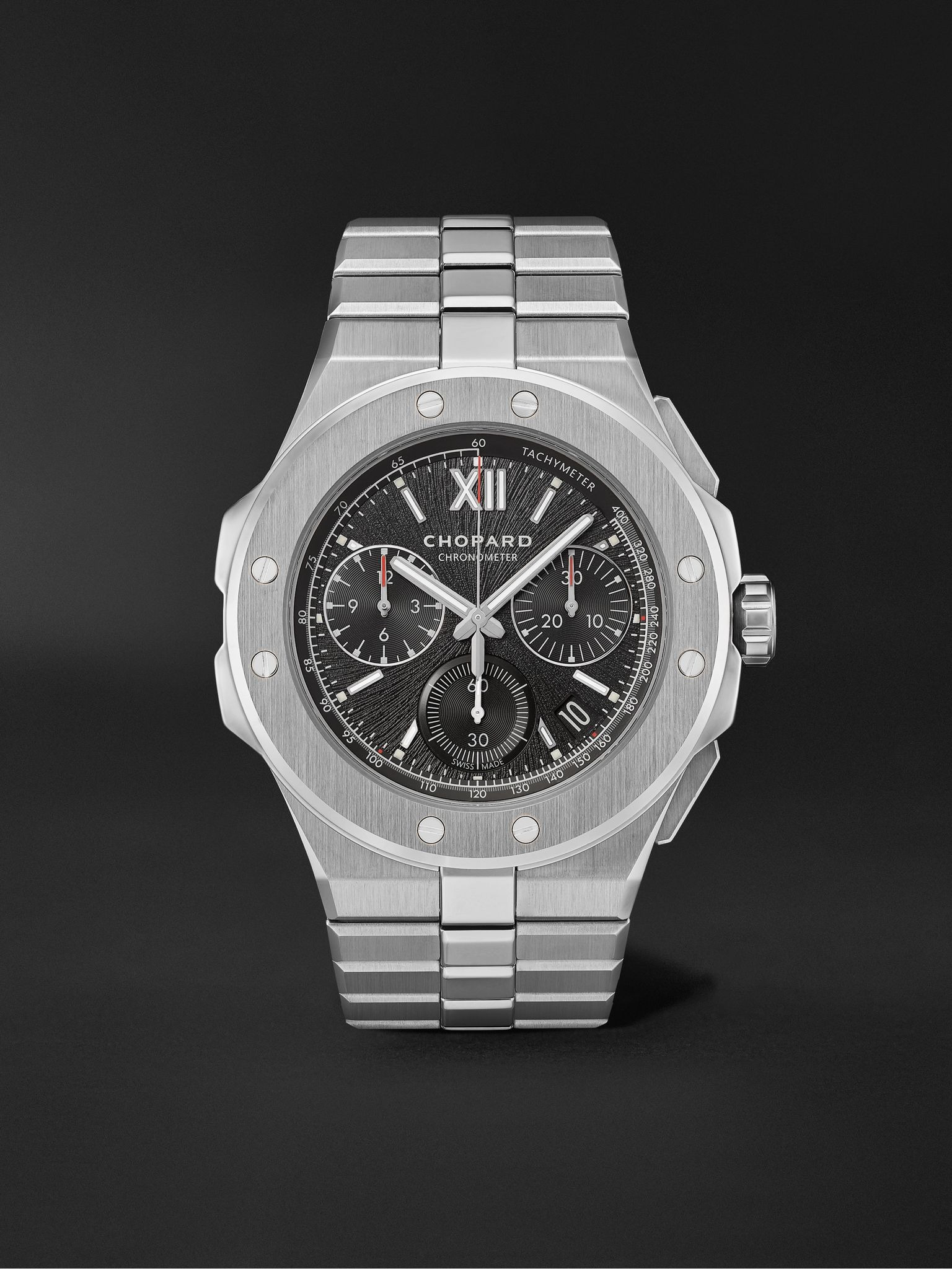 Alpine Eagle XL Chrono Automatic 44mm Lucent Steel Watch, Ref. No. 298609-3002 Black - 1