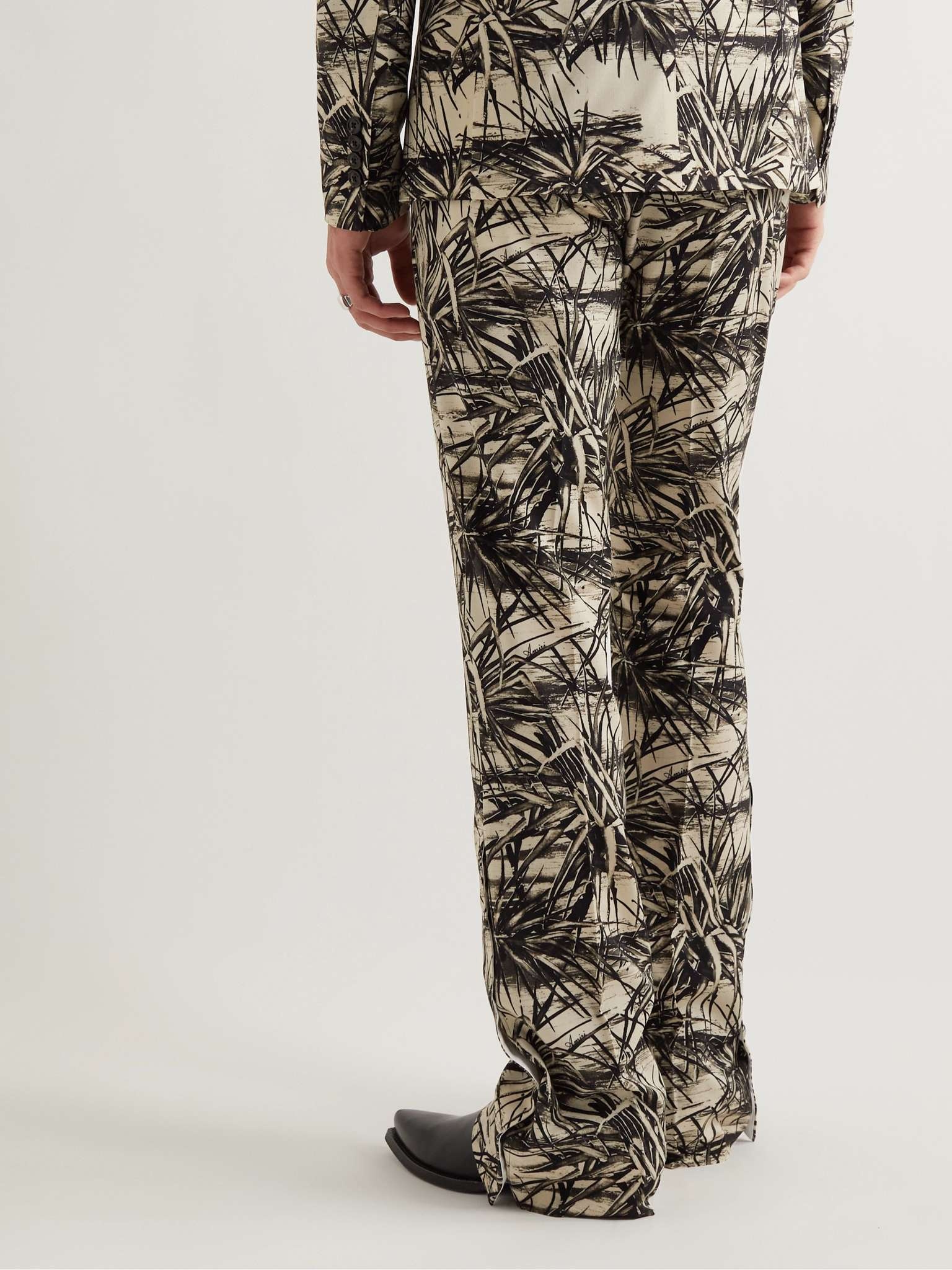 Aloha Pleated Printed Wool-Blend Suit Trousers - 4